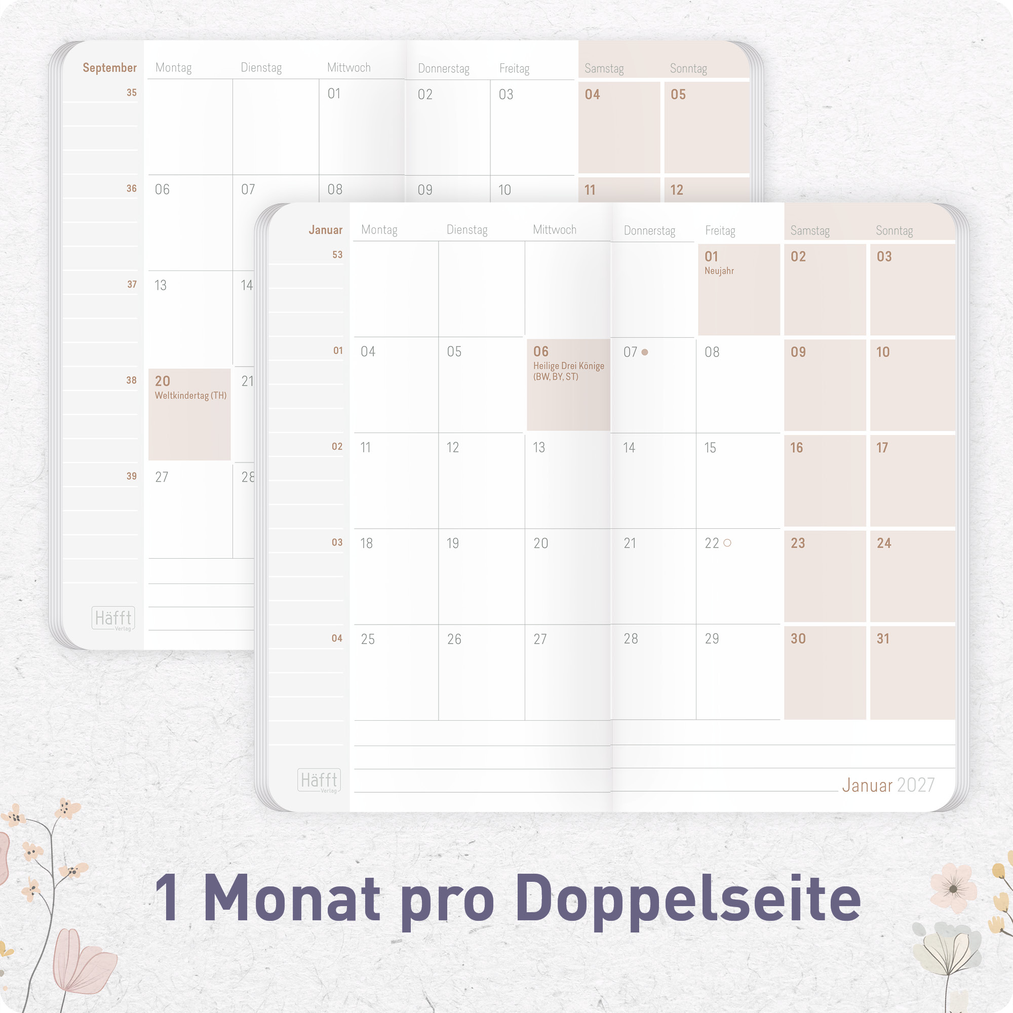 Artikelbild 4 des Artikels “Monatskalender Square A6+ 2027 [Flower Joy] “
