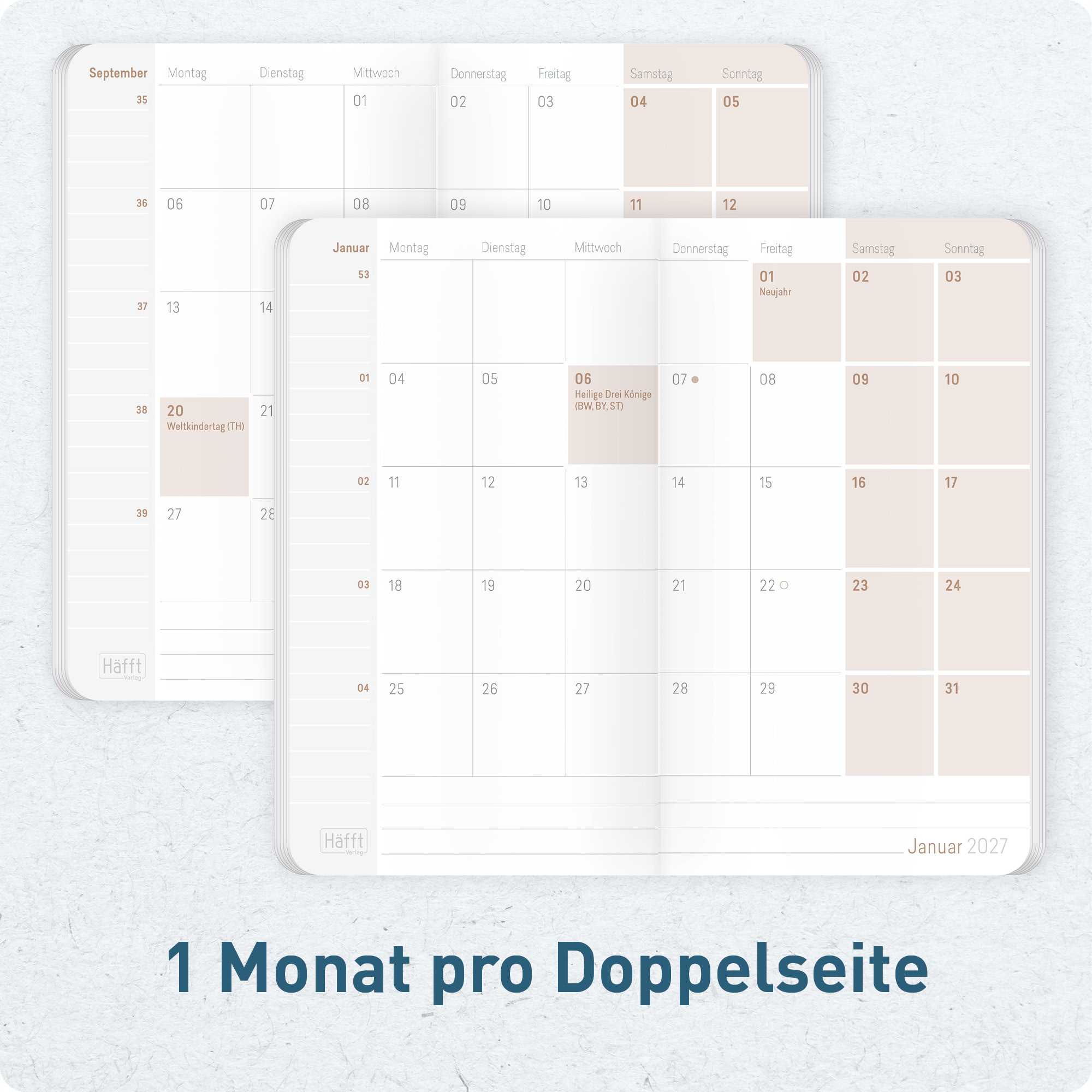 Artikelbild 4 des Artikels “Monatskalender Square A6+ 2027 [Strandkorb] “