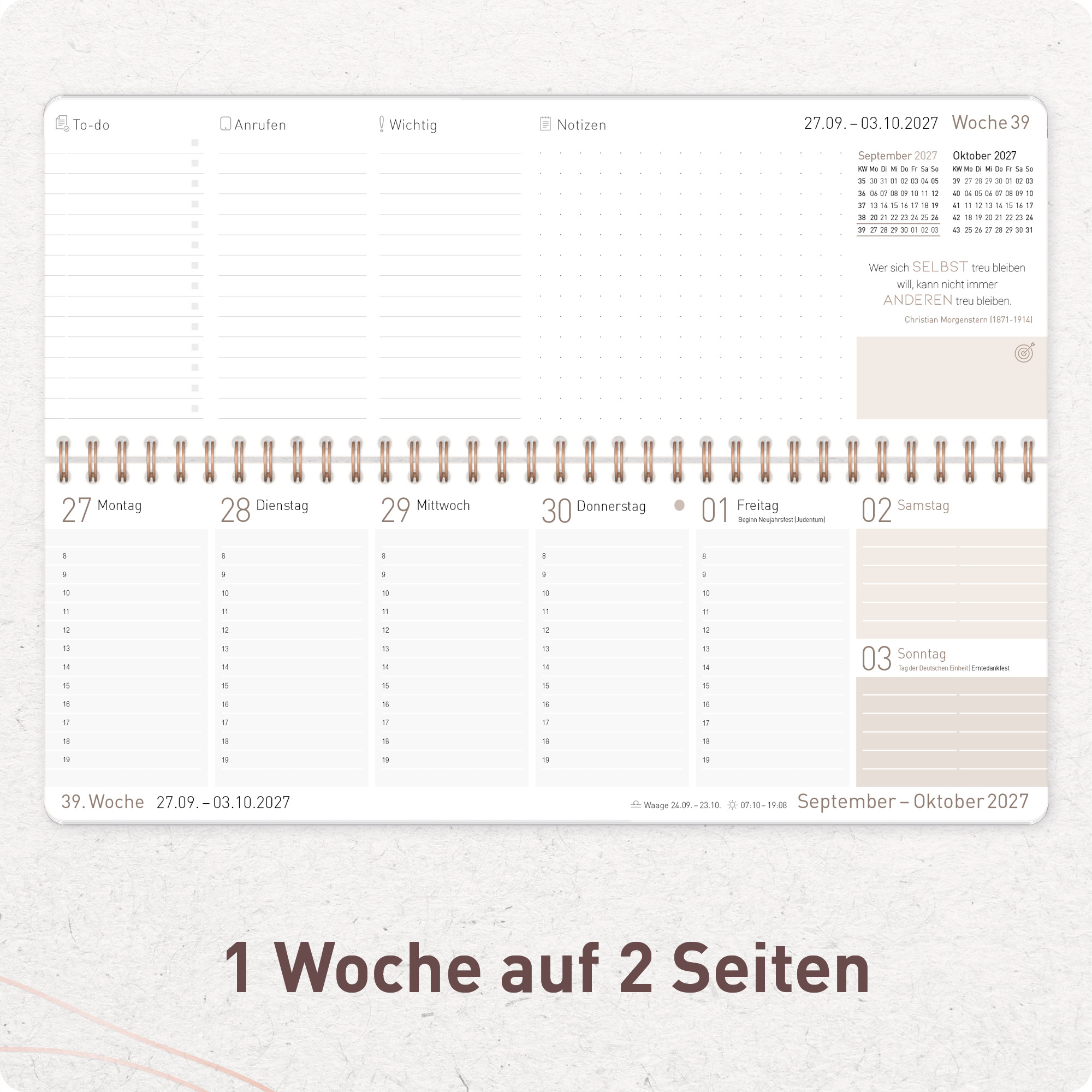 Artikelbild 4 des Artikels “Wochen-Tischkalender 2027 mit Aufsteller “