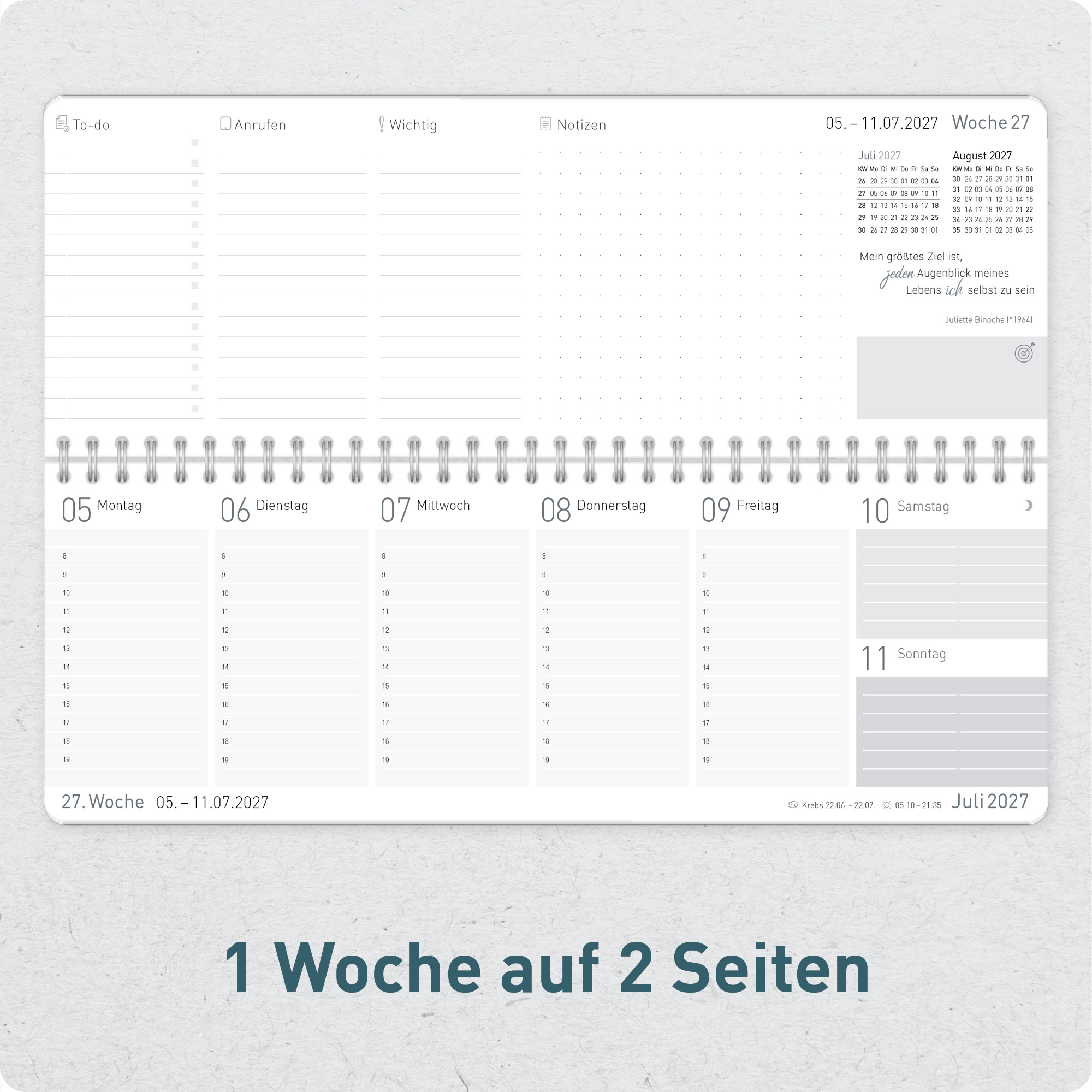 Artikelbild 4 des Artikels “Wochen-Tischkalender quer 2027 [Black Edition] “