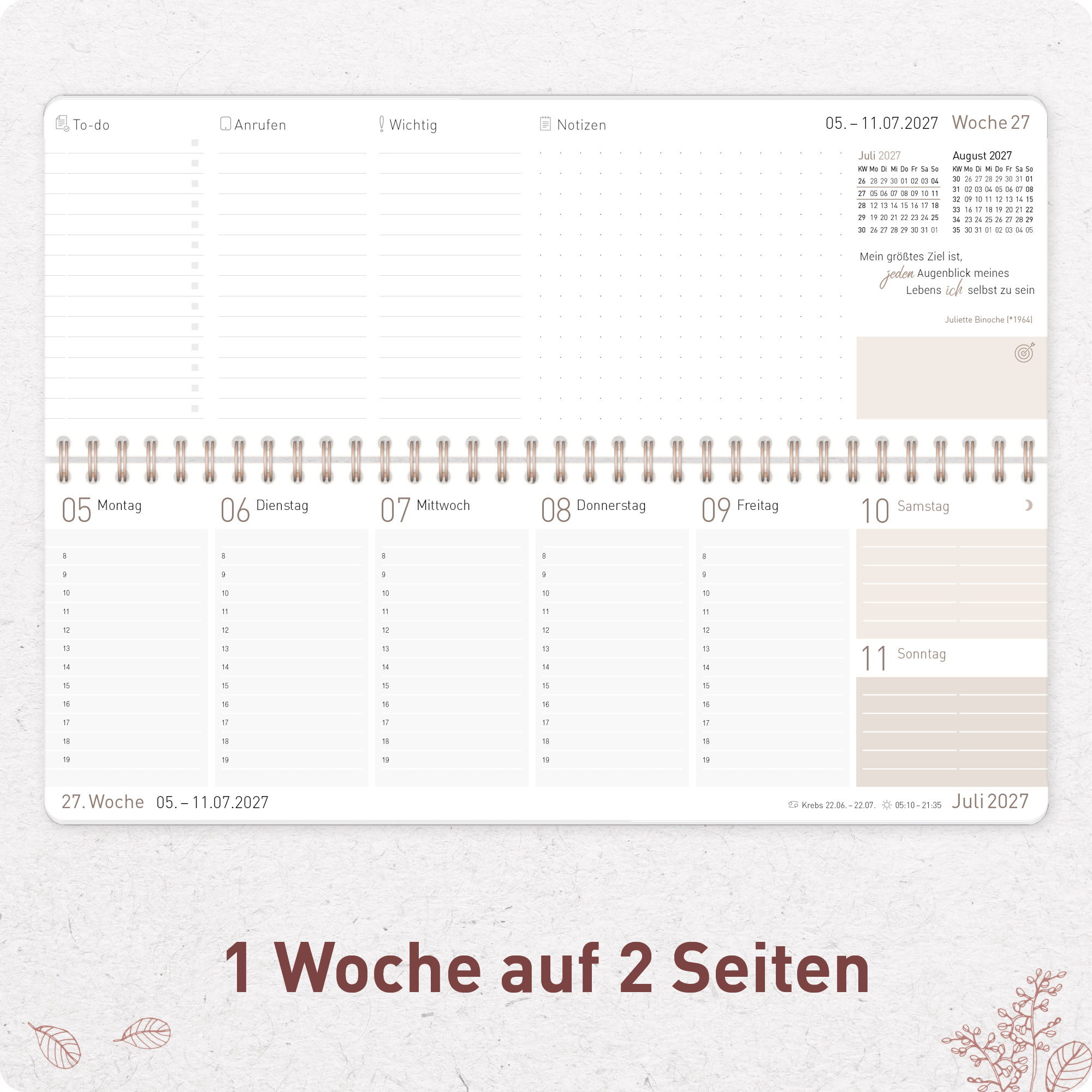 Artikelbild 4 des Artikels “Wochen-Tischkalender quer 2027 [Poppy] “