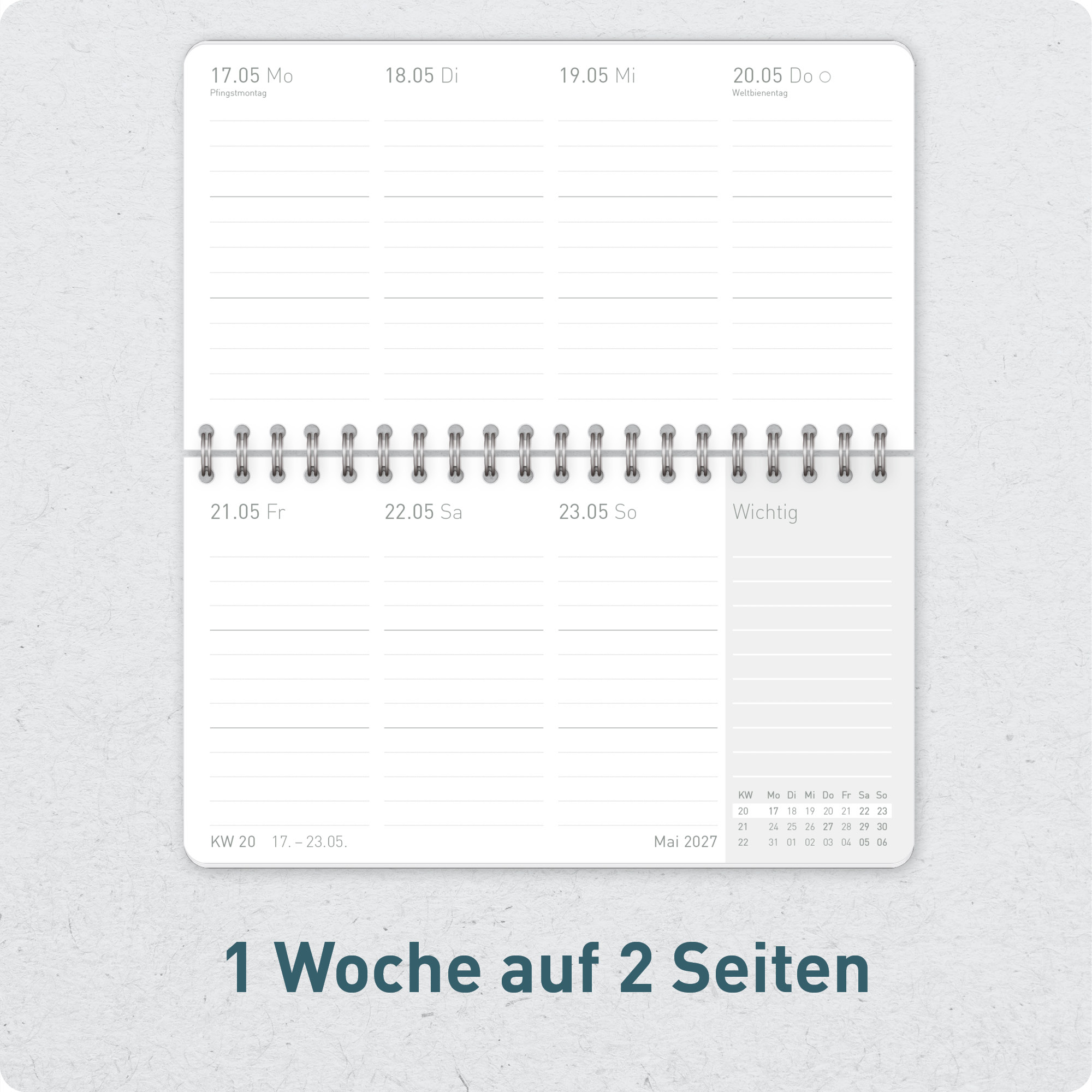 Artikelbild 4 des Artikels “Wochen-Tischkalender Pocket 2027 [Black Edition] “