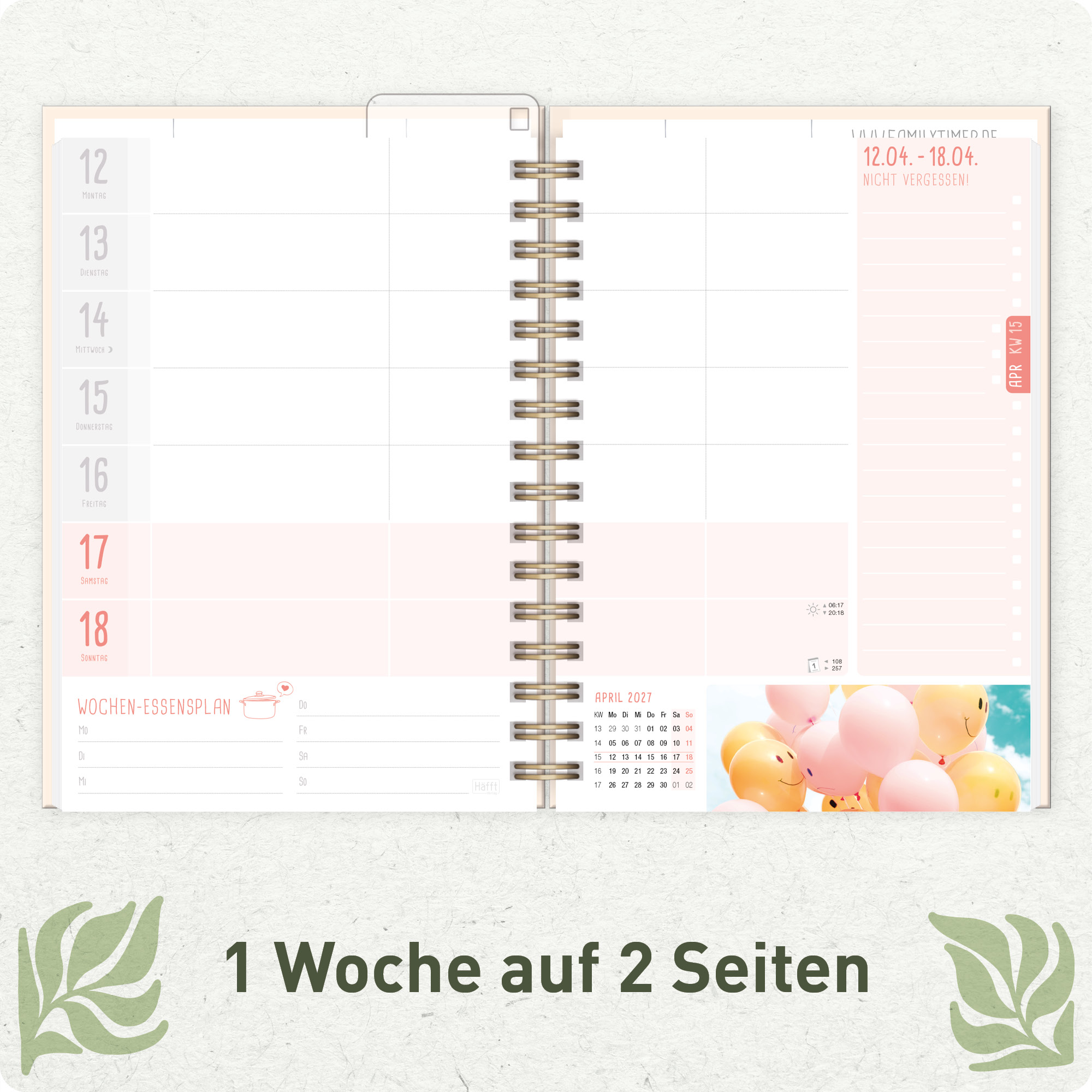 Artikelbild 4 des Artikels “Family-Timer A5 2027 [Flower Power] “
