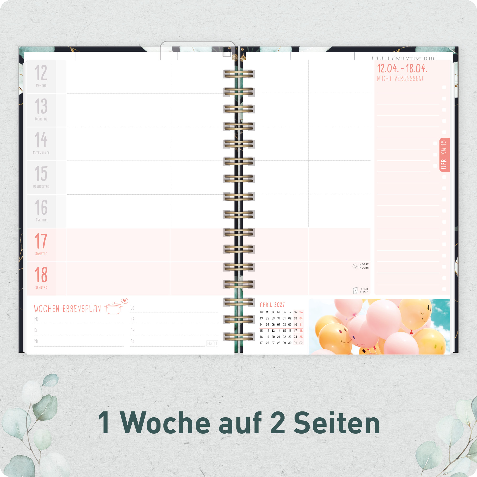 Artikelbild 4 des Artikels “Family-Timer A5 2027 [Mondscheinblüten] “