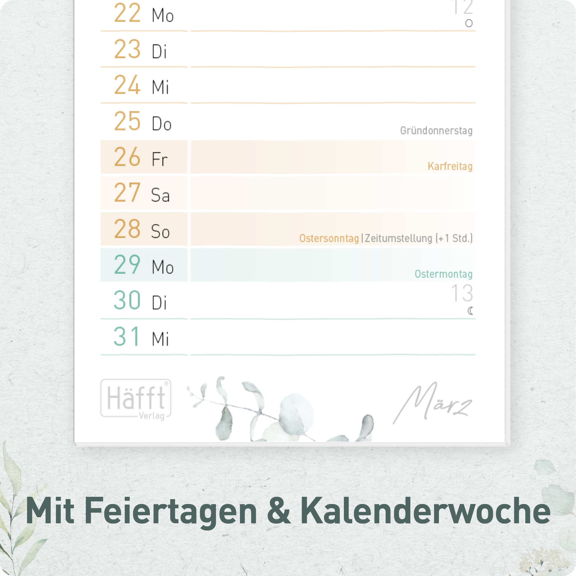 Artikelbild 4 des Artikels “Streifenkalender kompakt 2027 [Blattgold] “