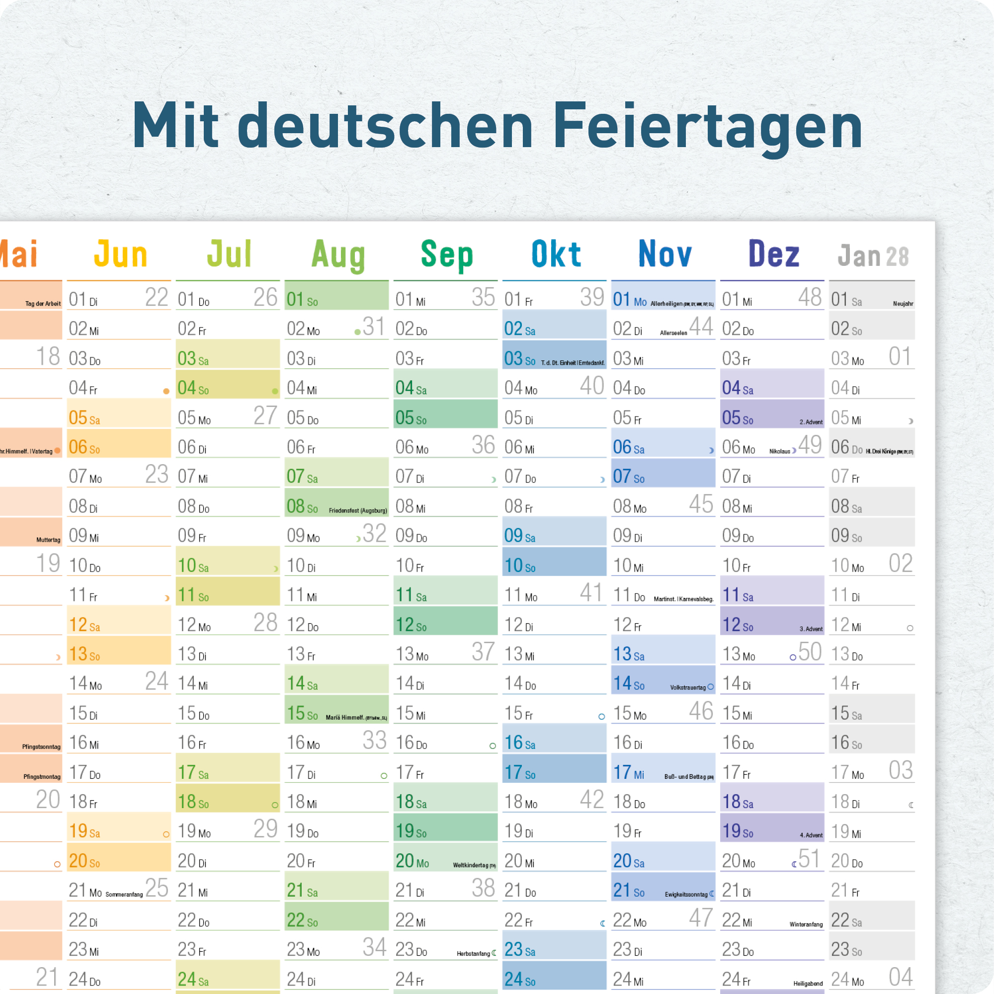 Artikelbild 4 des Artikels “Wandkalender 2027 A1 + quer [Rainbow] “