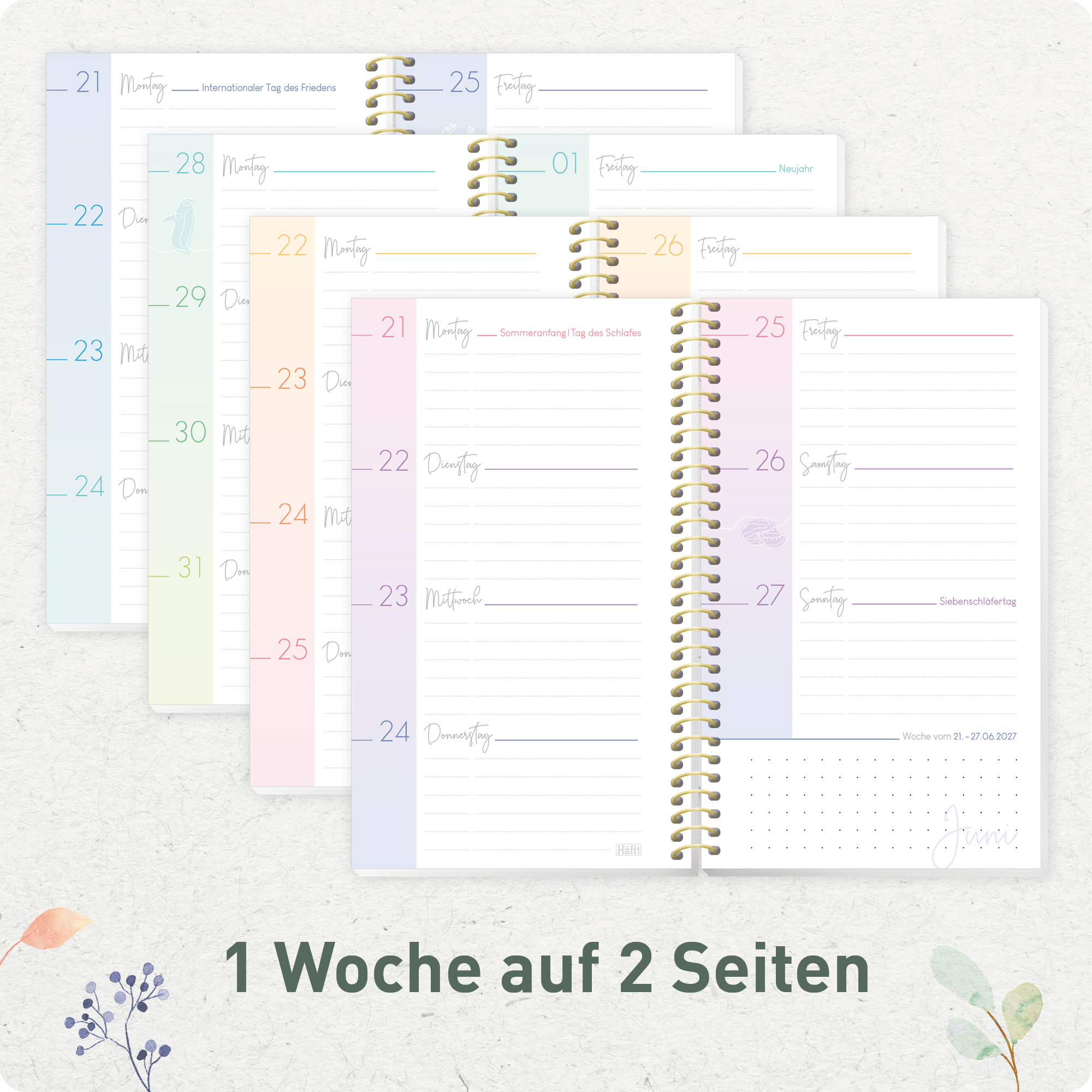 Artikelbild 4 des Artikels “College-Timer A6 Slim 2026/2027 [Wild Blossoms] “