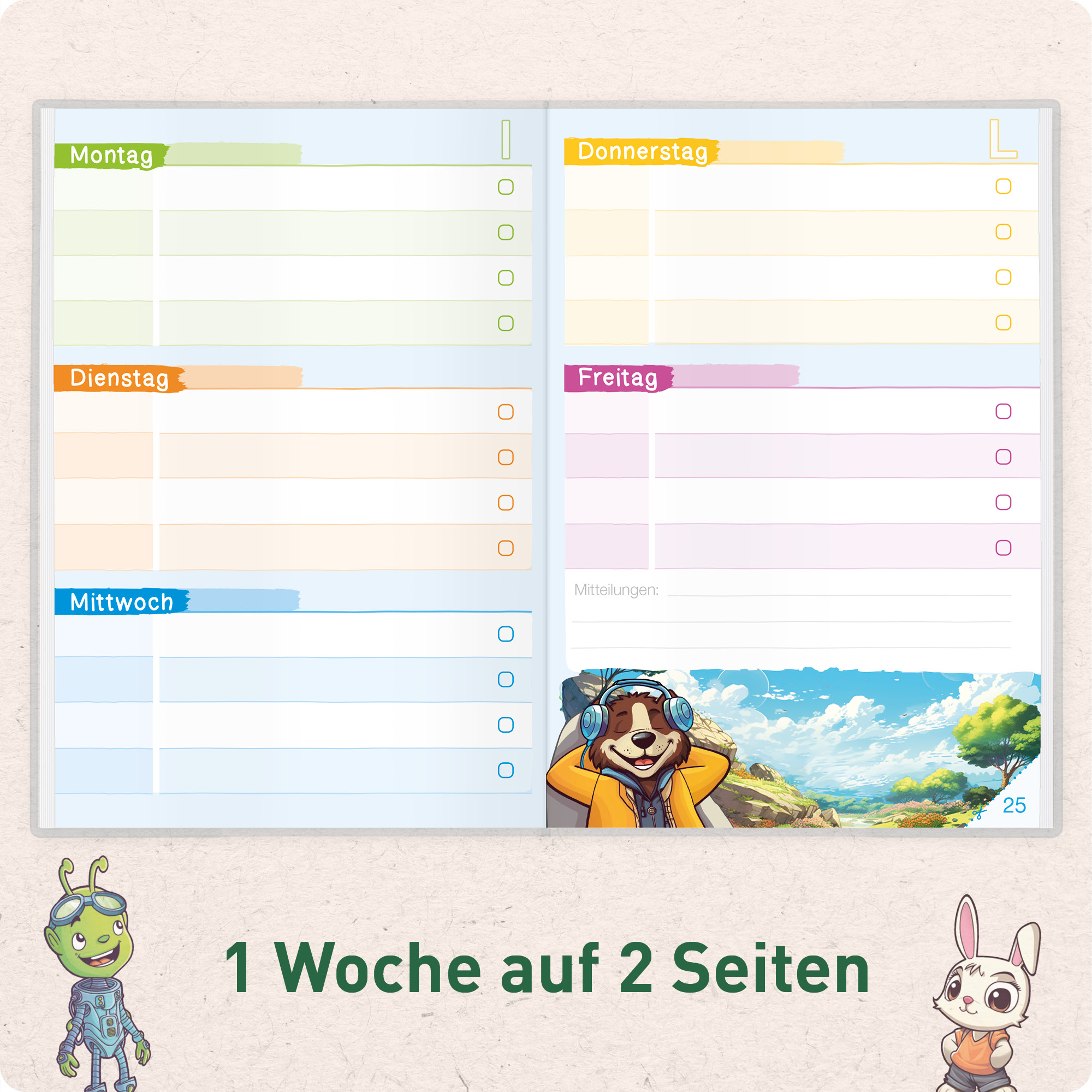 Artikelbild 4 des Artikels “Grundschul-Aufgabenheft A5 für die 1. + 2. Klasse ohne Datum [Roter Panda] “