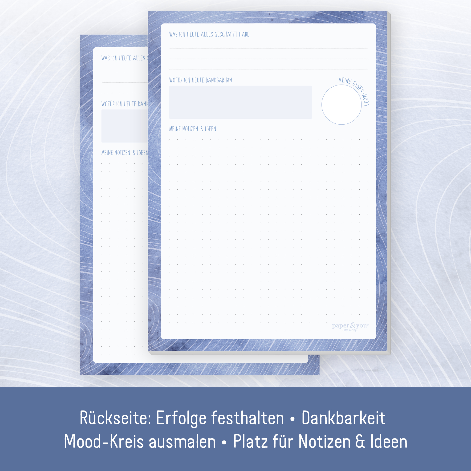 Artikelbild 4 des Artikels “Tagesplaner Achtsamkeit Block A5 [Blue Spirit] “