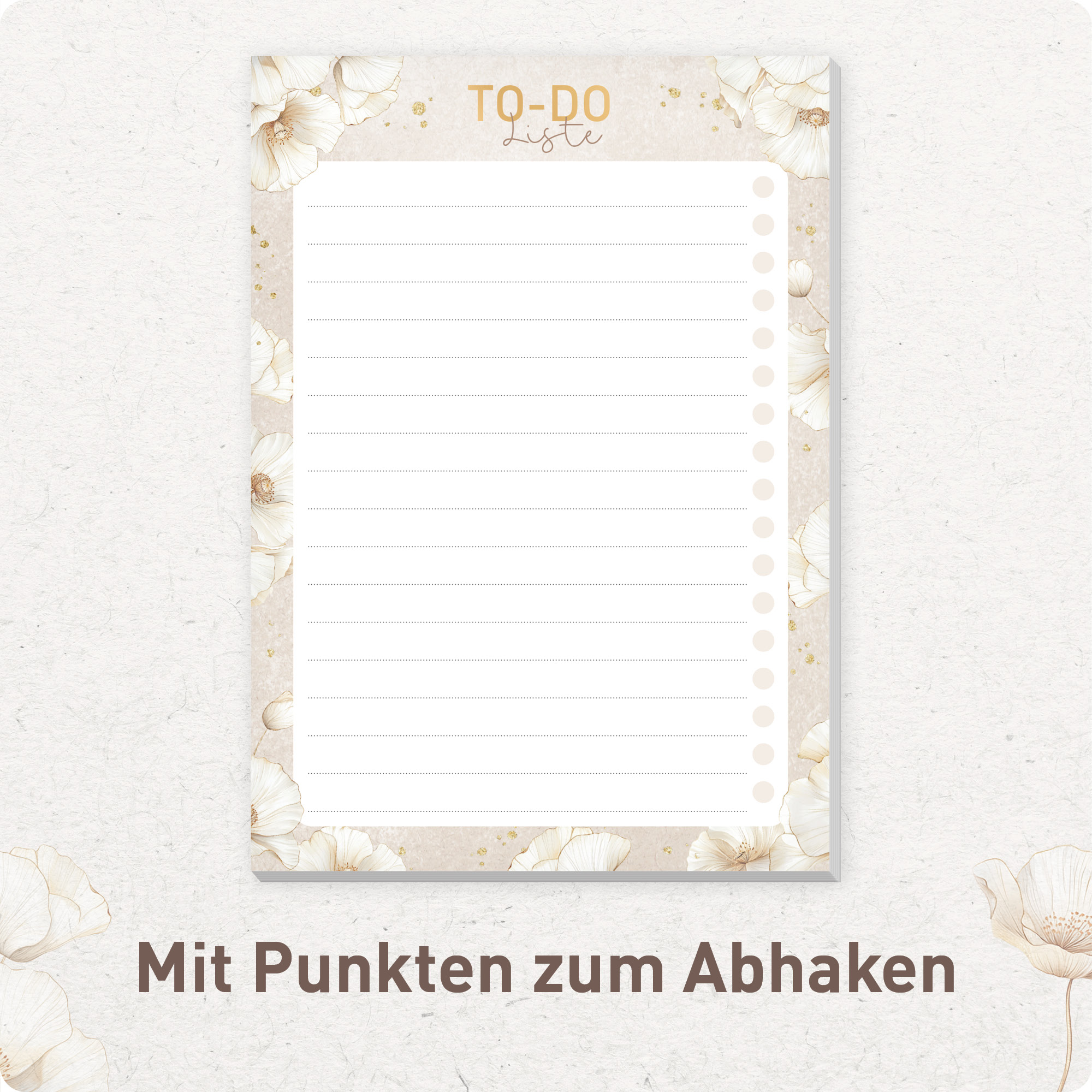 Artikelbild 4 des Artikels “paper&you To-do Listen Block A6 [Golden Blossoms] “
