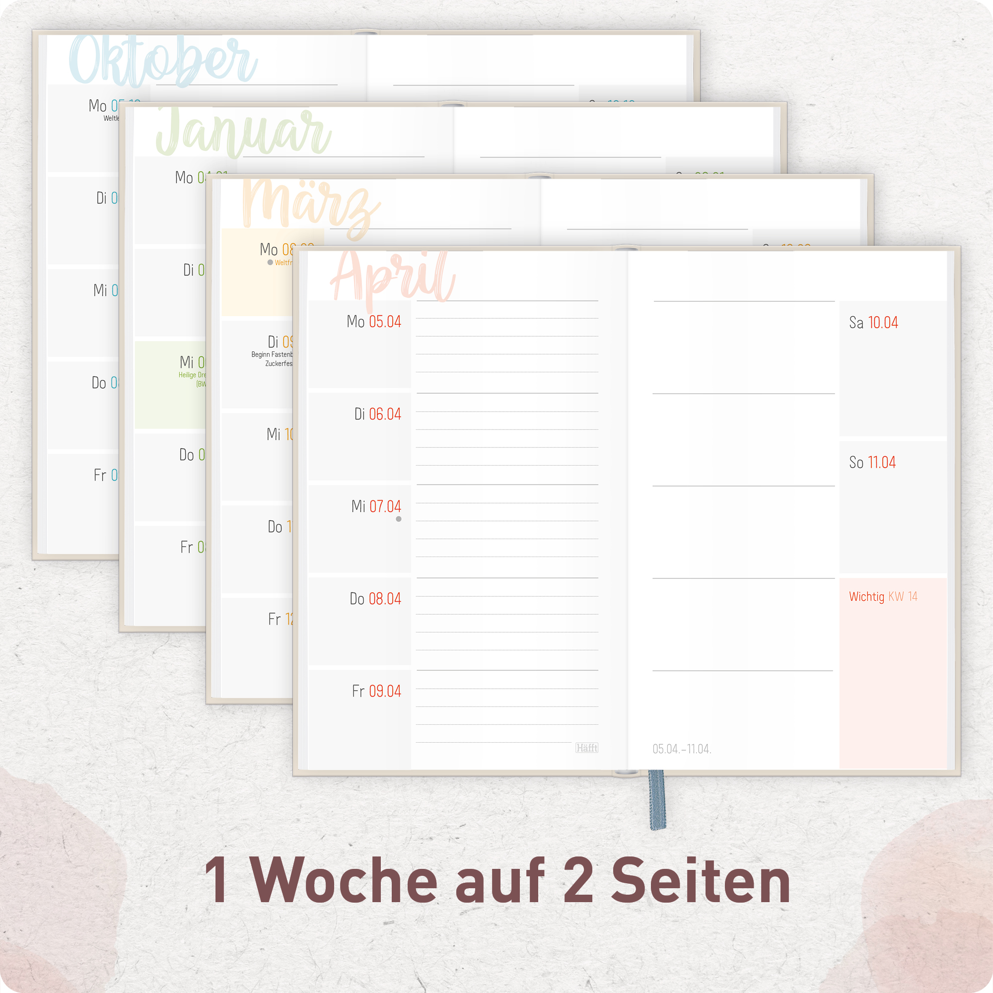 Artikelbild 4 des Artikels “Häfft-Timer Slim A6+ 2026/2027 [Dainty Flower] “