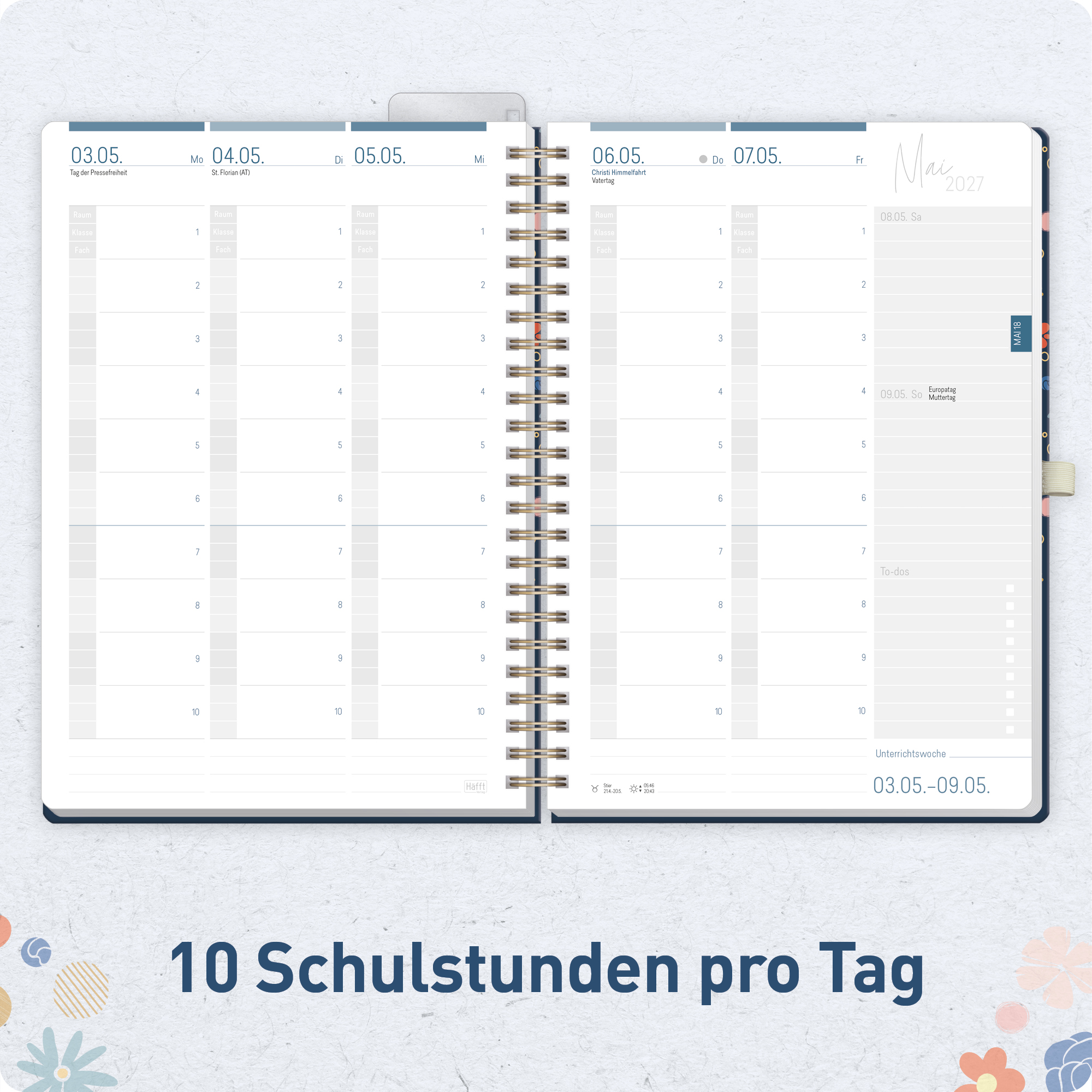 Artikelbild 4 des Artikels “Lehrer-Planer Maxi Deluxe A4+ 26/27 [Flowers & Leaves] “