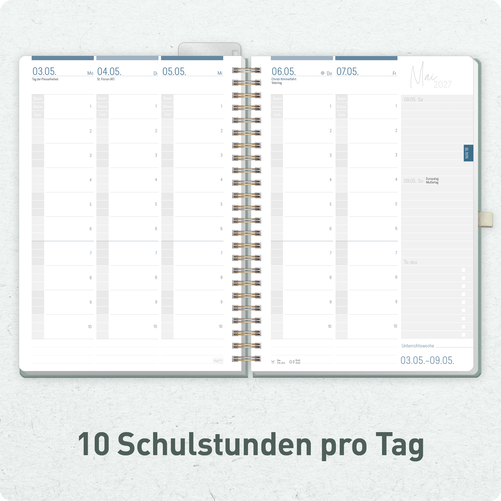 Artikelbild 4 des Artikels “Lehrer-Planer Maxi Deluxe A4+ 26/27 [Green Canvas] “