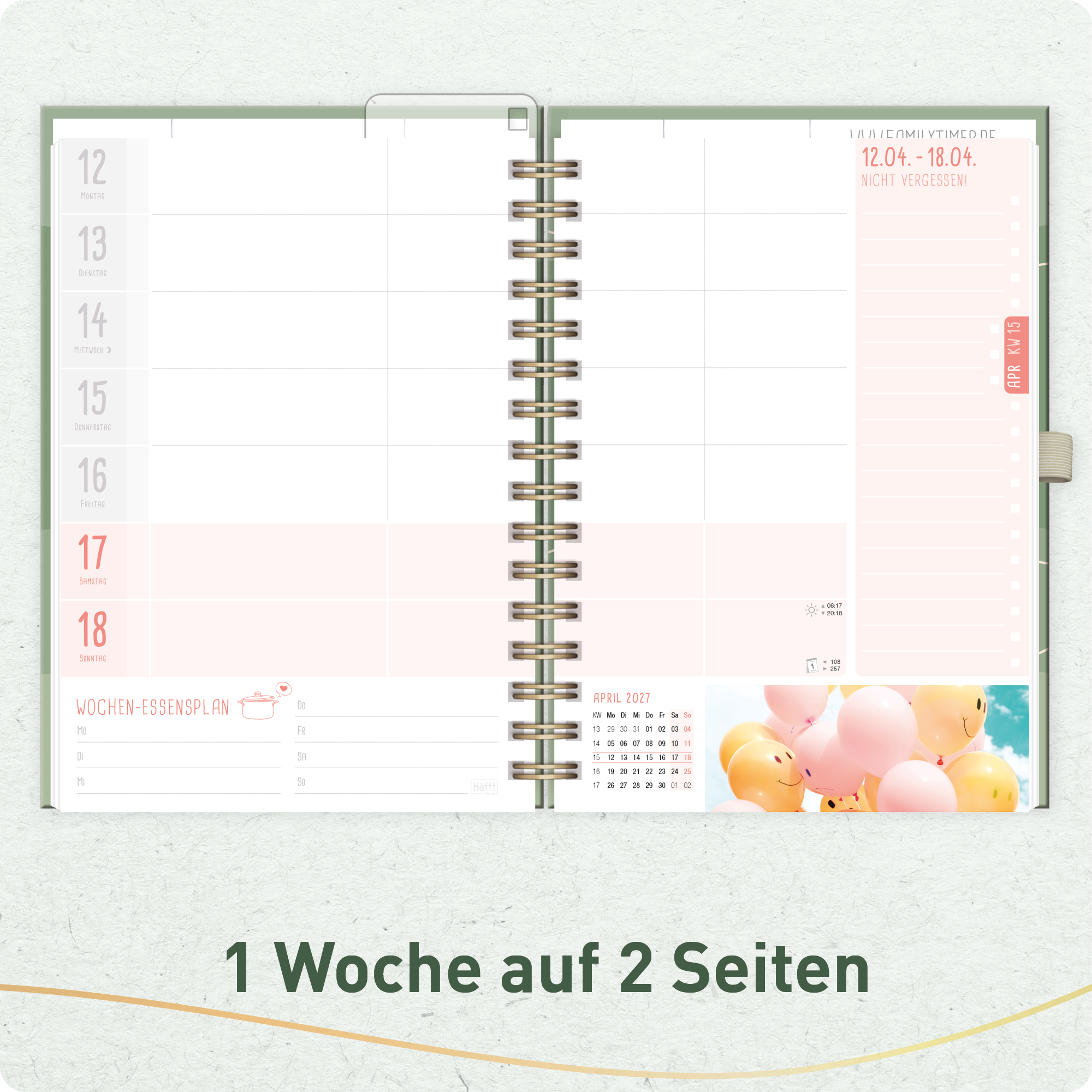 Artikelbild 4 des Artikels “Family-Timer Deluxe A5 2026 2027 [Green Waves] “