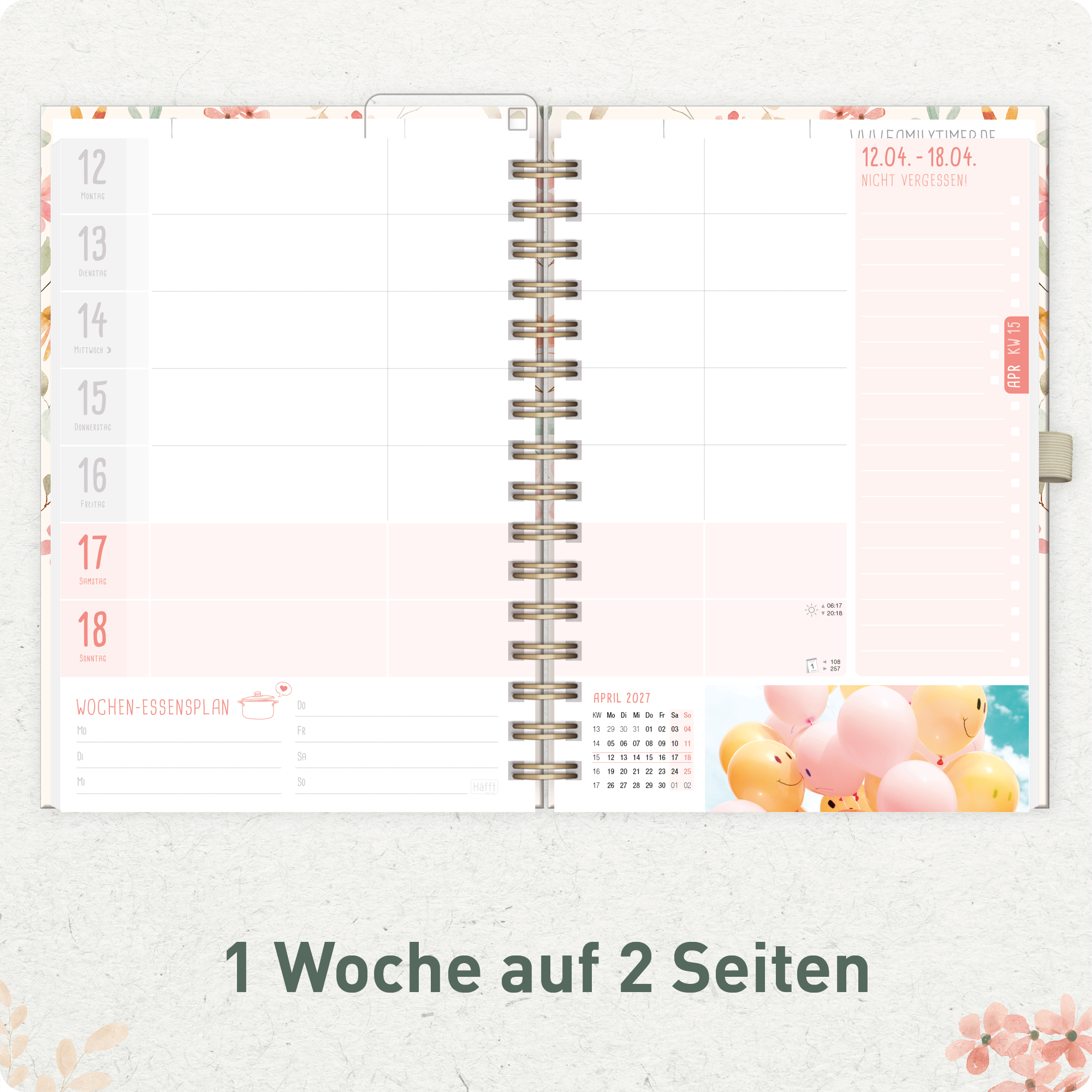 Artikelbild 4 des Artikels “Family-Timer Deluxe A5 2026 2027 [Wild Blossoms] “