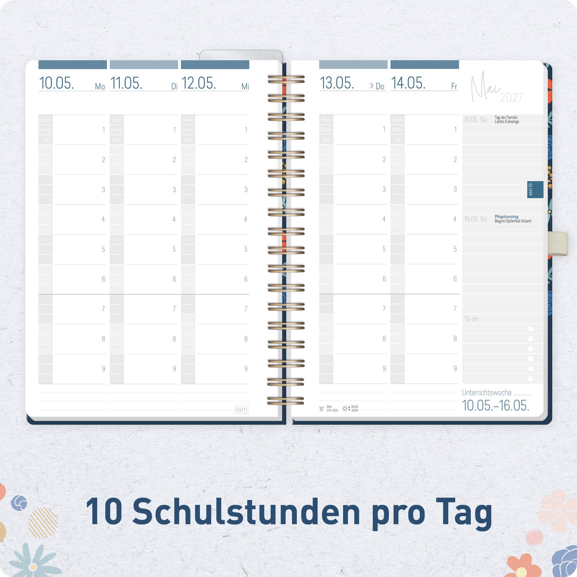 Artikelbild 4 des Artikels “Lehrer-Planer Deluxe A5+ 26/27 [Flowers & Leaves] “