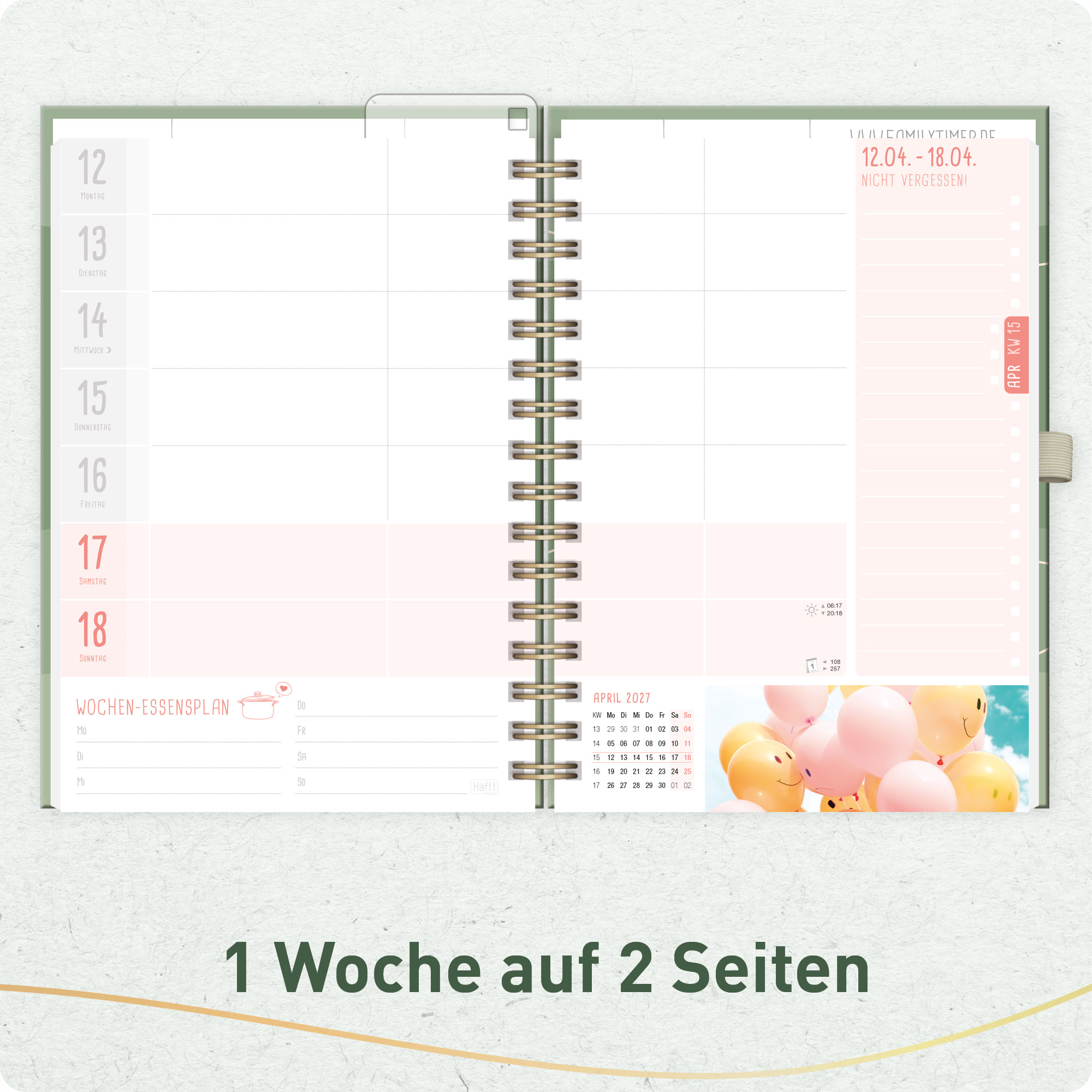 Artikelbild 4 des Artikels “Family-Timer Deluxe A5 2027 [Green Waves] “