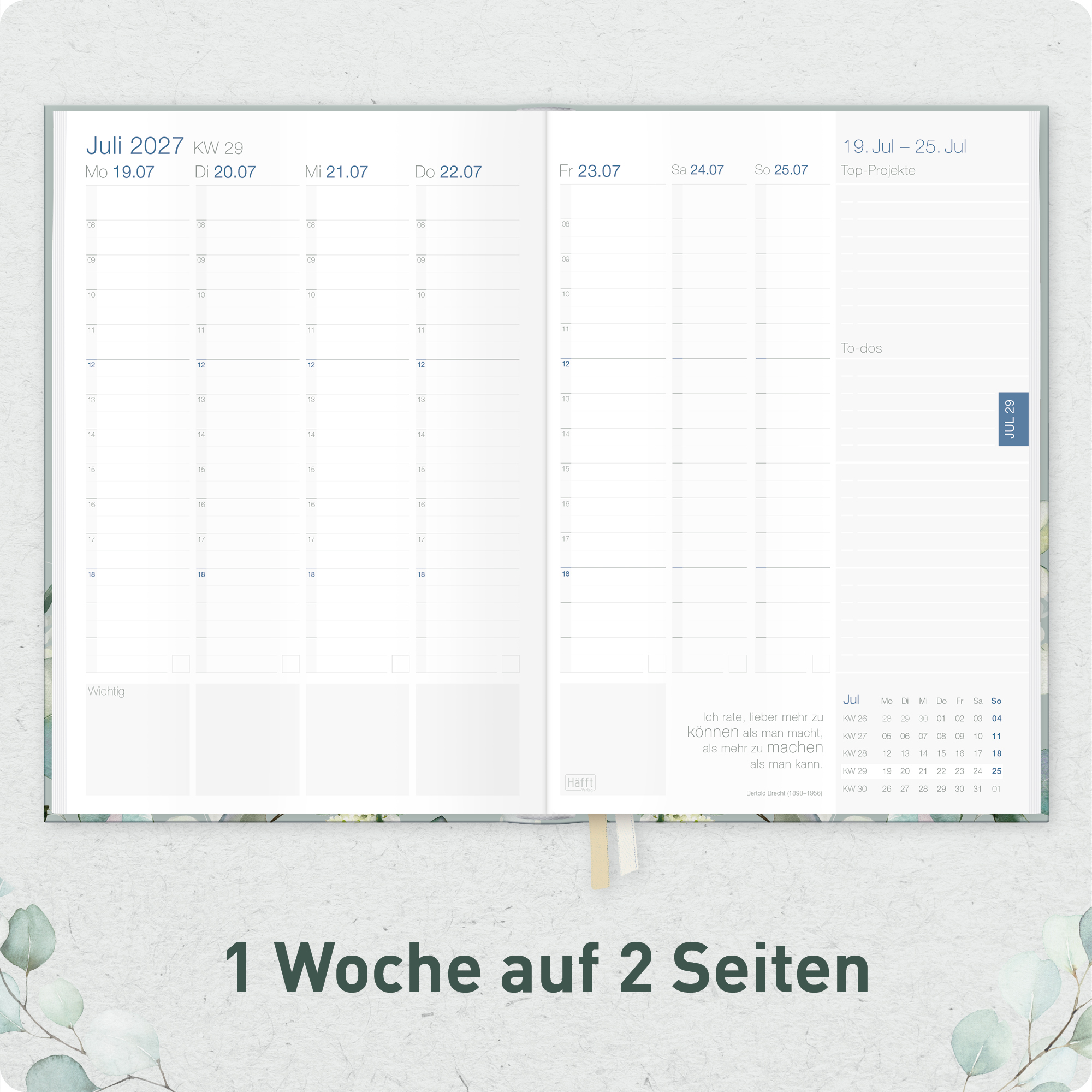 Artikelbild 4 des Artikels “Häfft® Business-Timer 2026 2027 A5 für 17 Monate: August 26 bis Dez. 27 - Buchkalender, Terminplaner, Wochenkalender, Terminkalender, Wochenplaner 