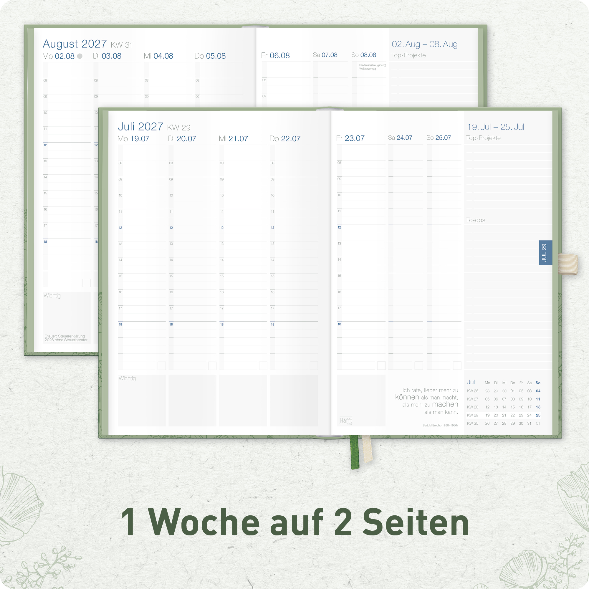 Artikelbild 4 des Artikels “Business-Timer Deluxe A5 2026/2027 [Green Poppy] “