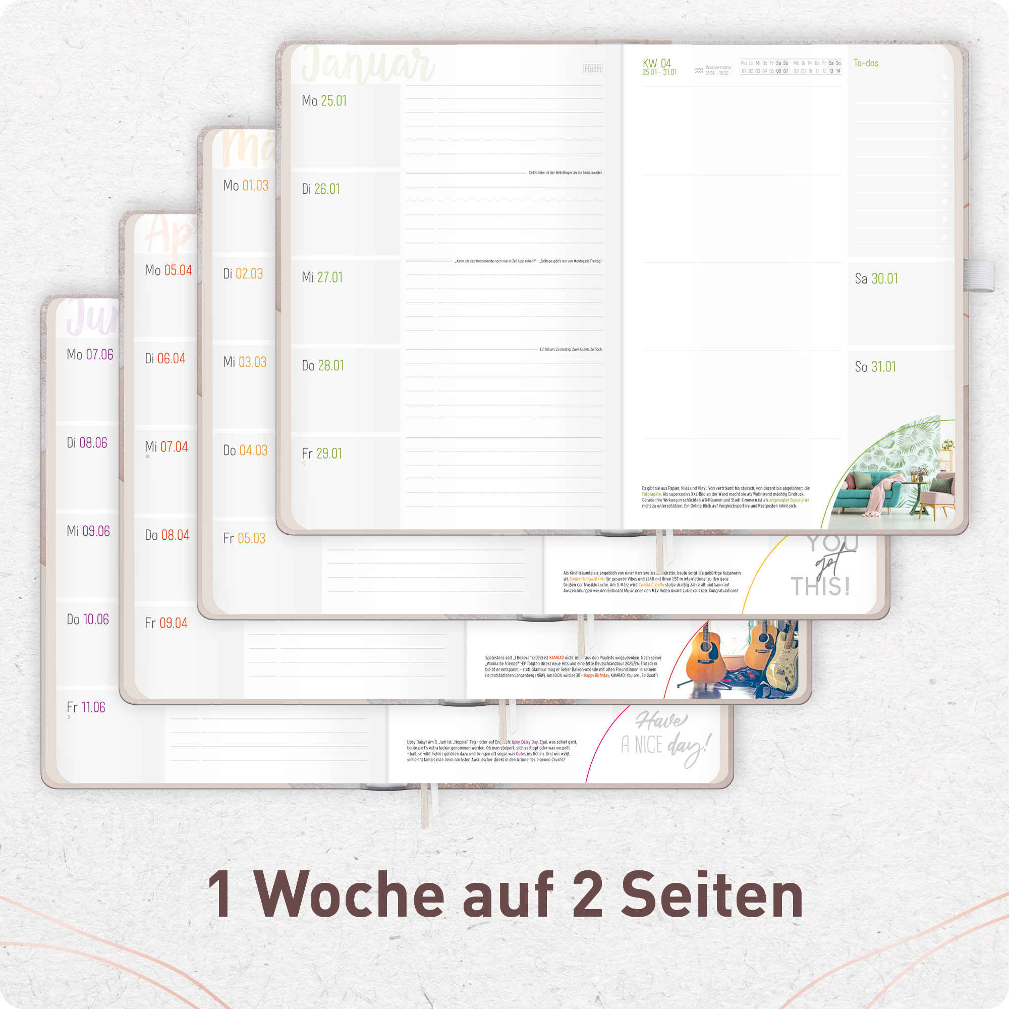 Artikelbild 4 des Artikels “Häfft-Timer Deluxe A5 2026/2027 [Soft Beige] “