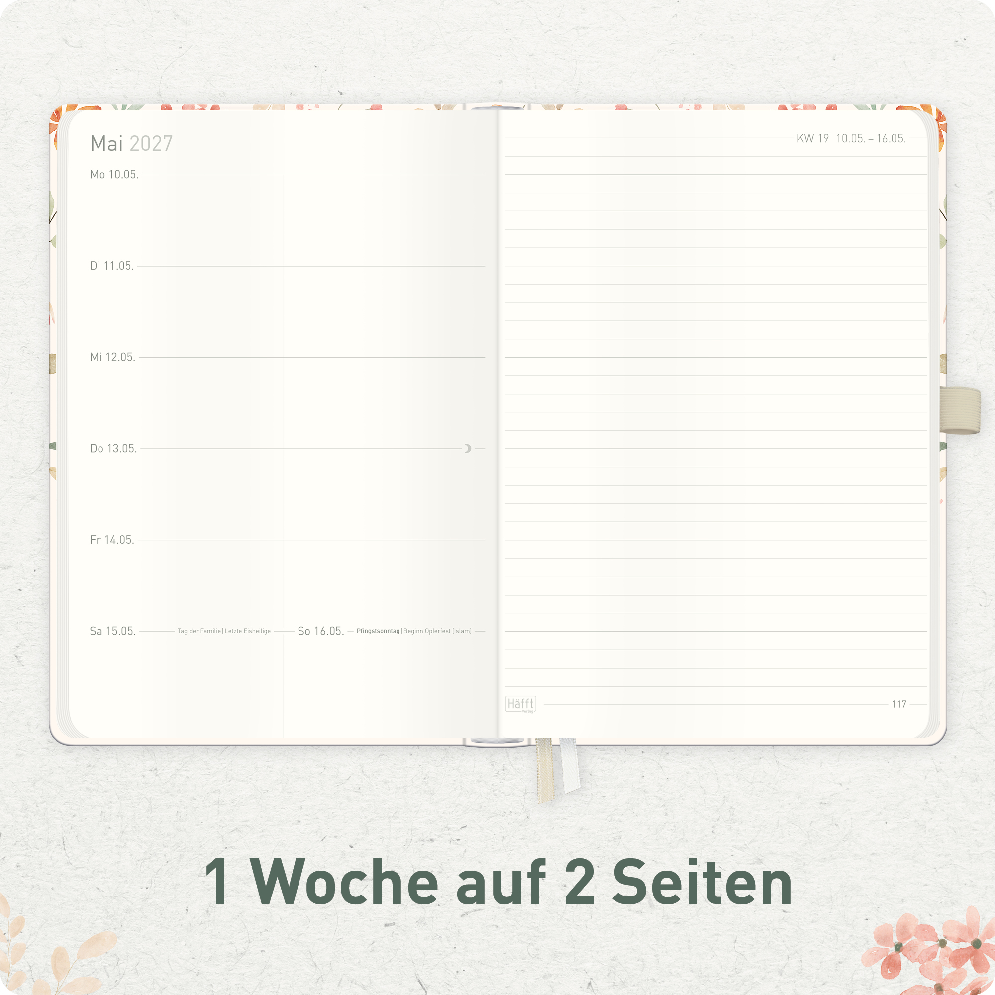 Artikelbild 4 des Artikels “Wochen-Notiz-Kalender 2026/2027 A5 [Wild Blossoms] “
