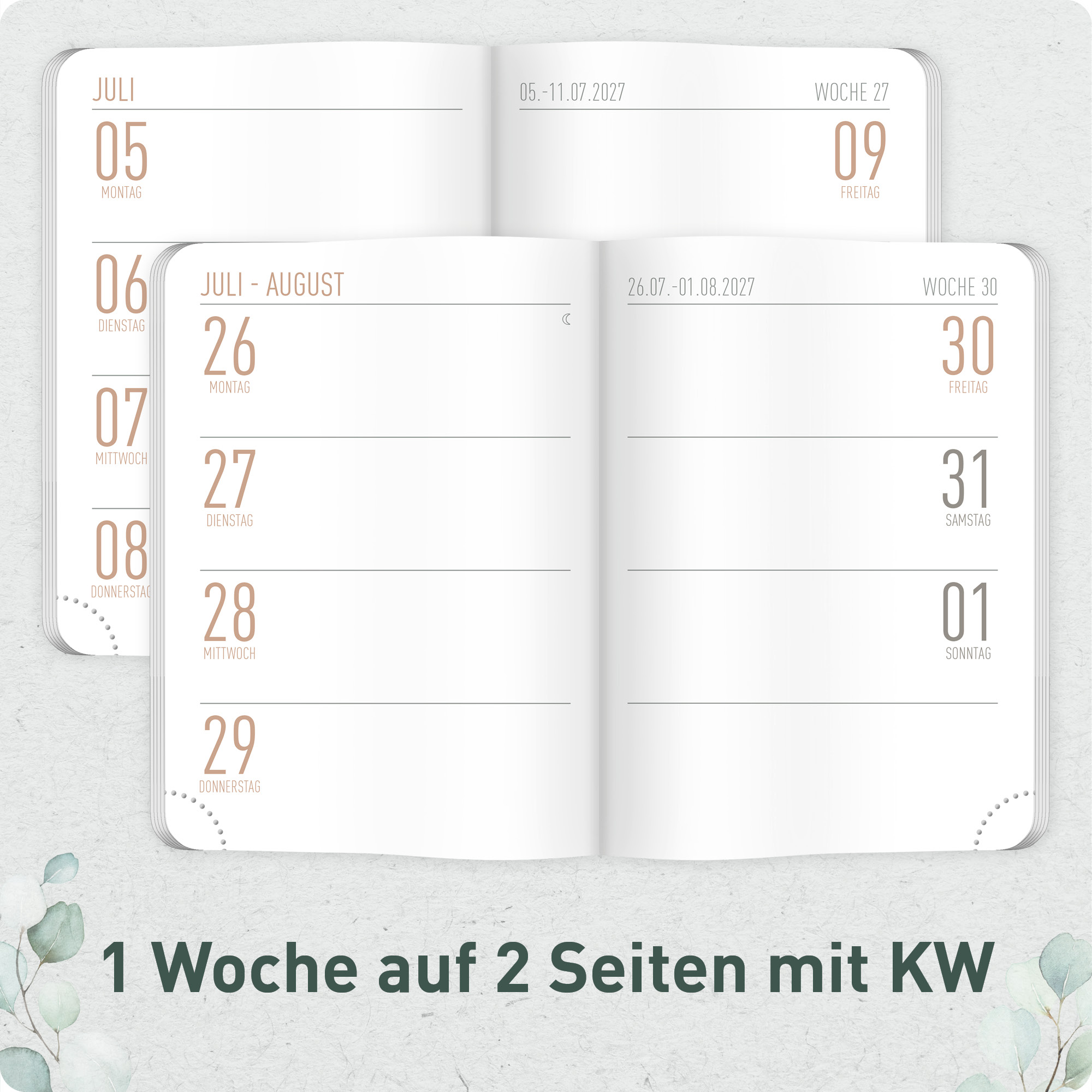 Artikelbild 4 des Artikels “Mini-Timer A7 2027 [Minty Leaves] “
