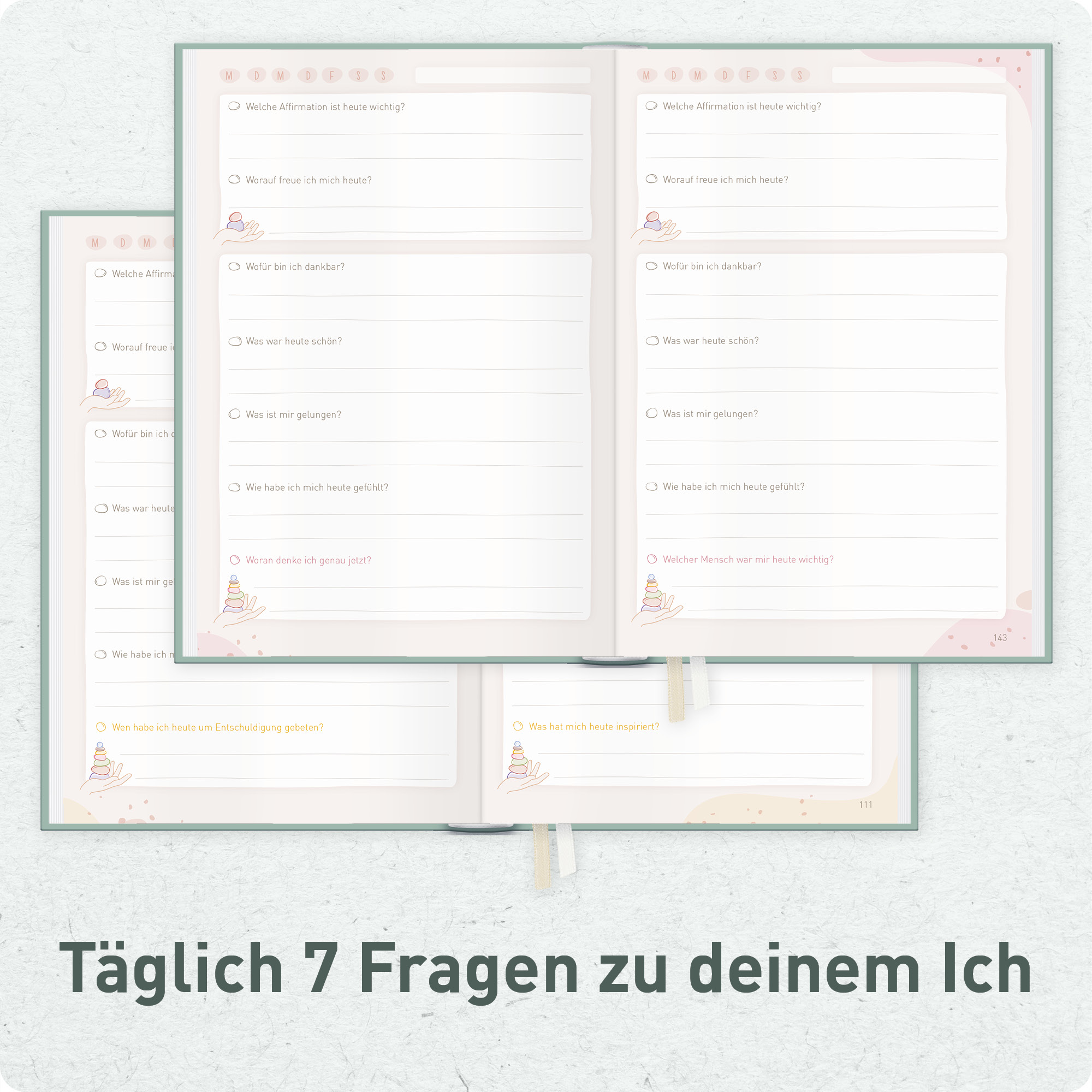 Artikelbild 4 des Artikels “paper&you Das 7-Fragen-Tagebuch A5 für 6 Monate [Pure Nature] “