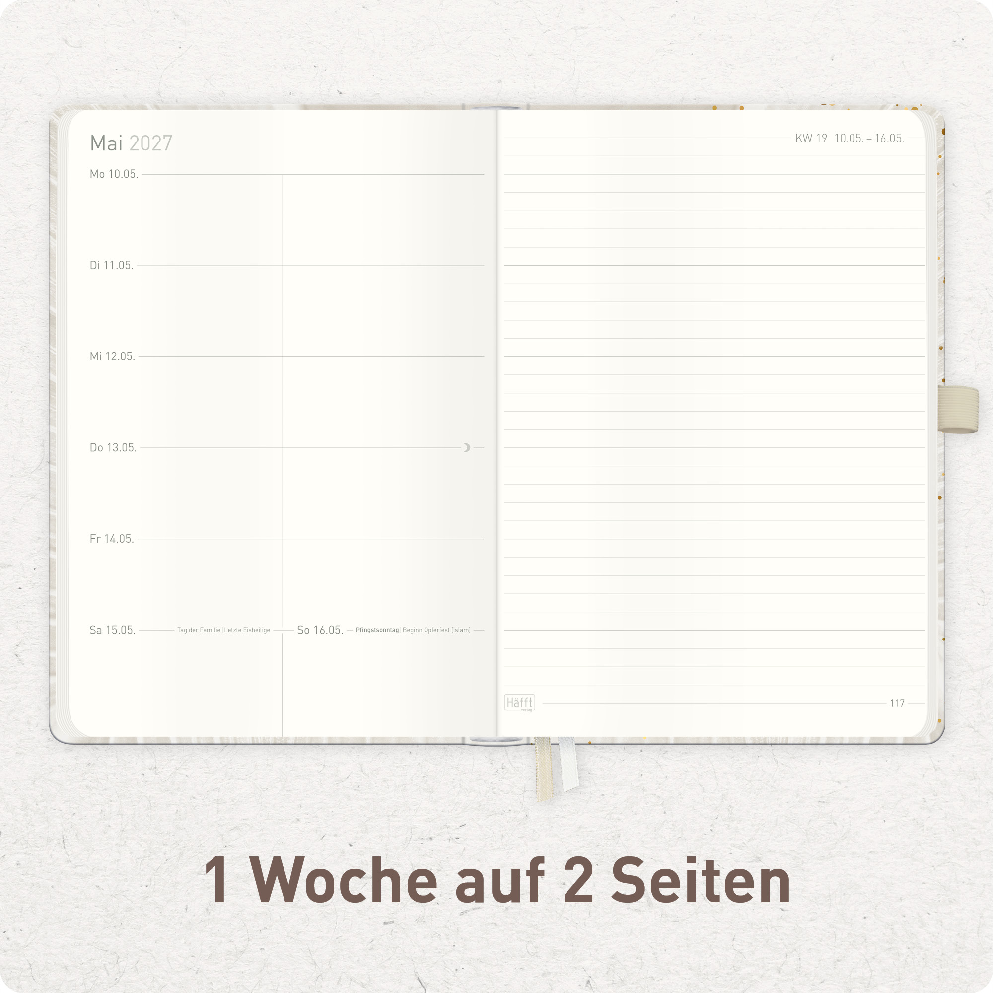 Artikelbild 4 des Artikels “Wochen-Notiz-Kalender A5 2027 [Sparkling Leaf] “