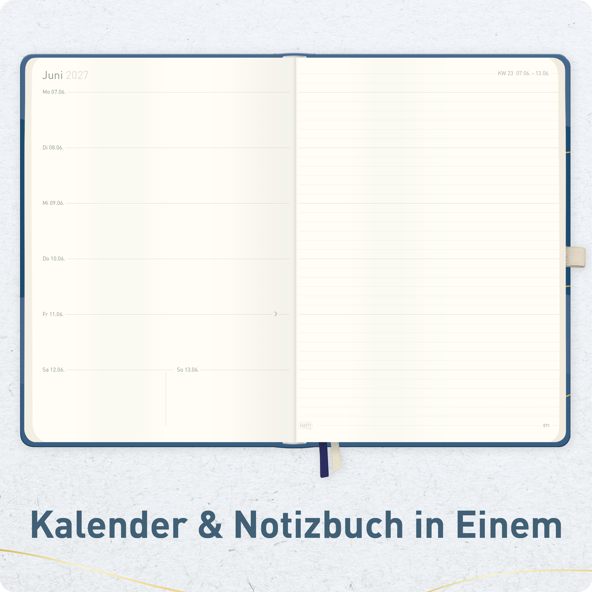 Artikelbild 4 des Artikels “Wochen-Notiz-Kalender A4 2027 [Blue Waves] “