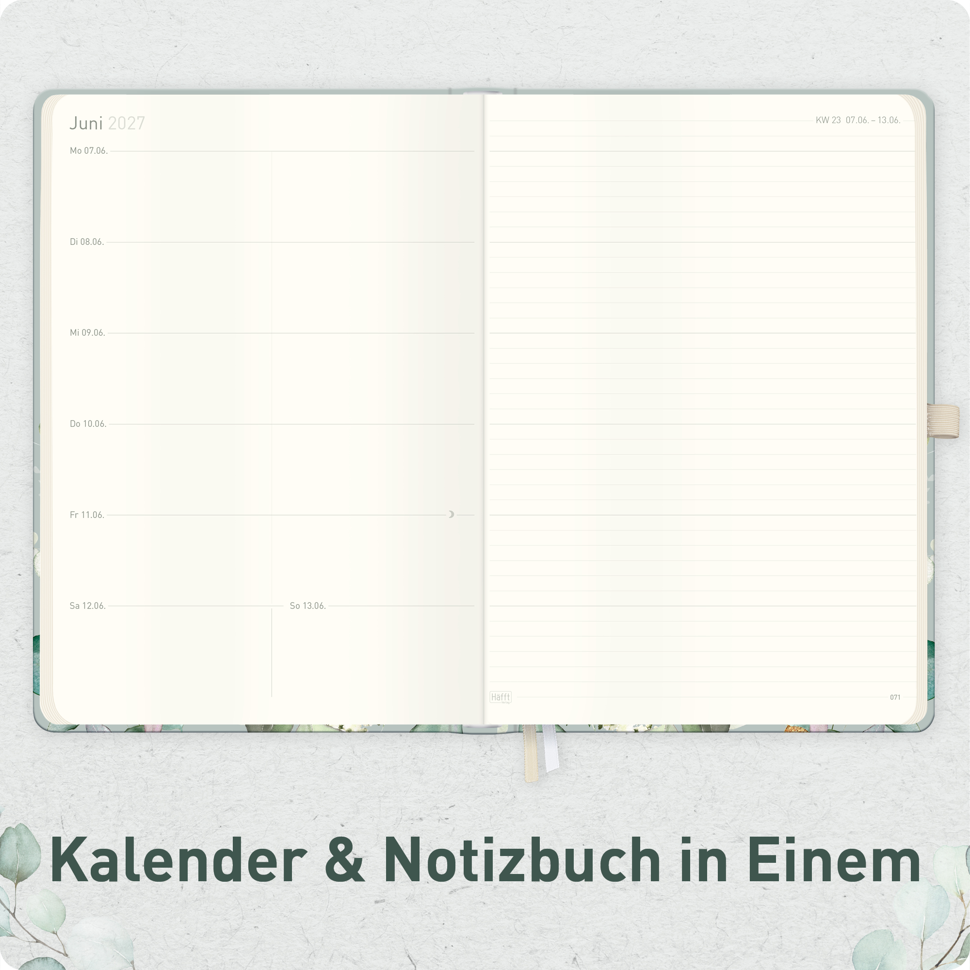 Artikelbild 4 des Artikels “Wochen-Notiz-Kalender A4 2027 [Minty Leaves] “