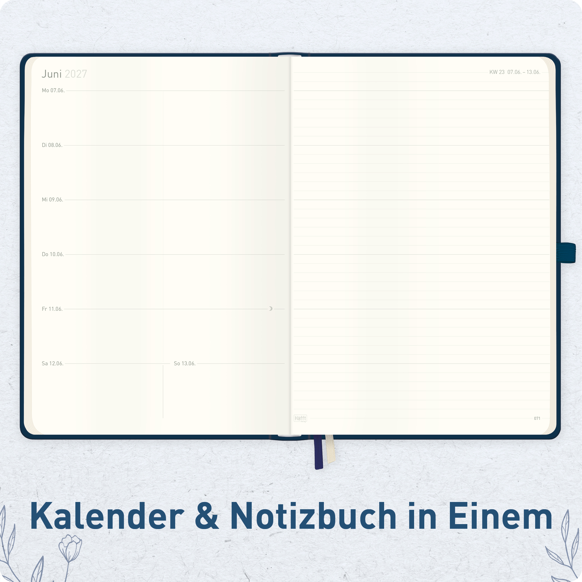 Artikelbild 4 des Artikels “Wochen-Notiz-Kalender A4 2027 [Night Flower] “