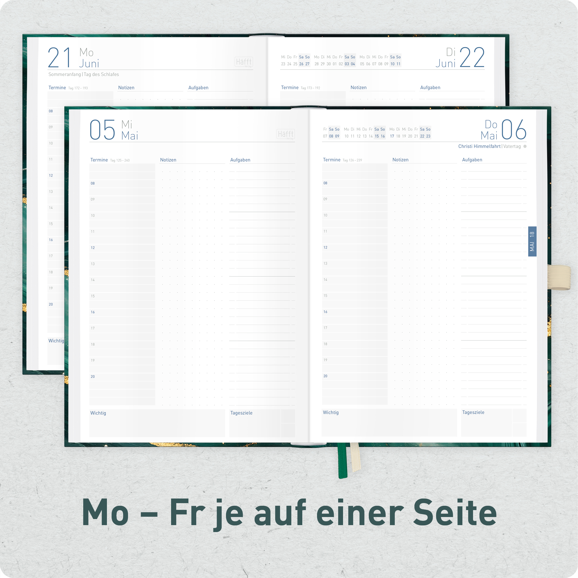 Artikelbild 4 des Artikels “Organizer Day by Day A5 2027 [Green Marble] “