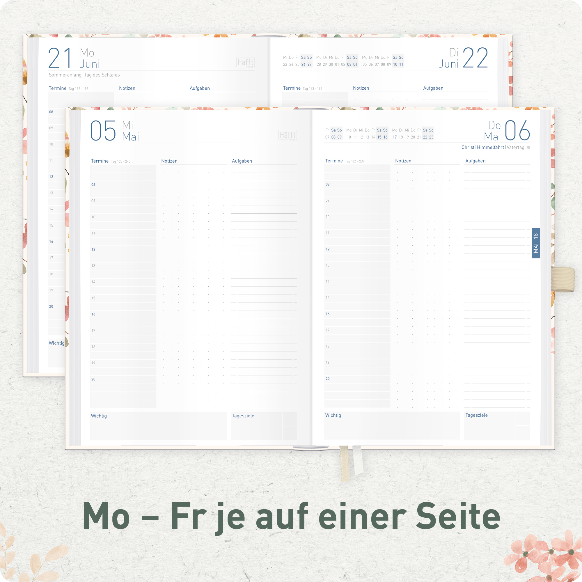 Artikelbild 4 des Artikels “Organizer Day by Day A5 2027 [Wild Blossoms] “