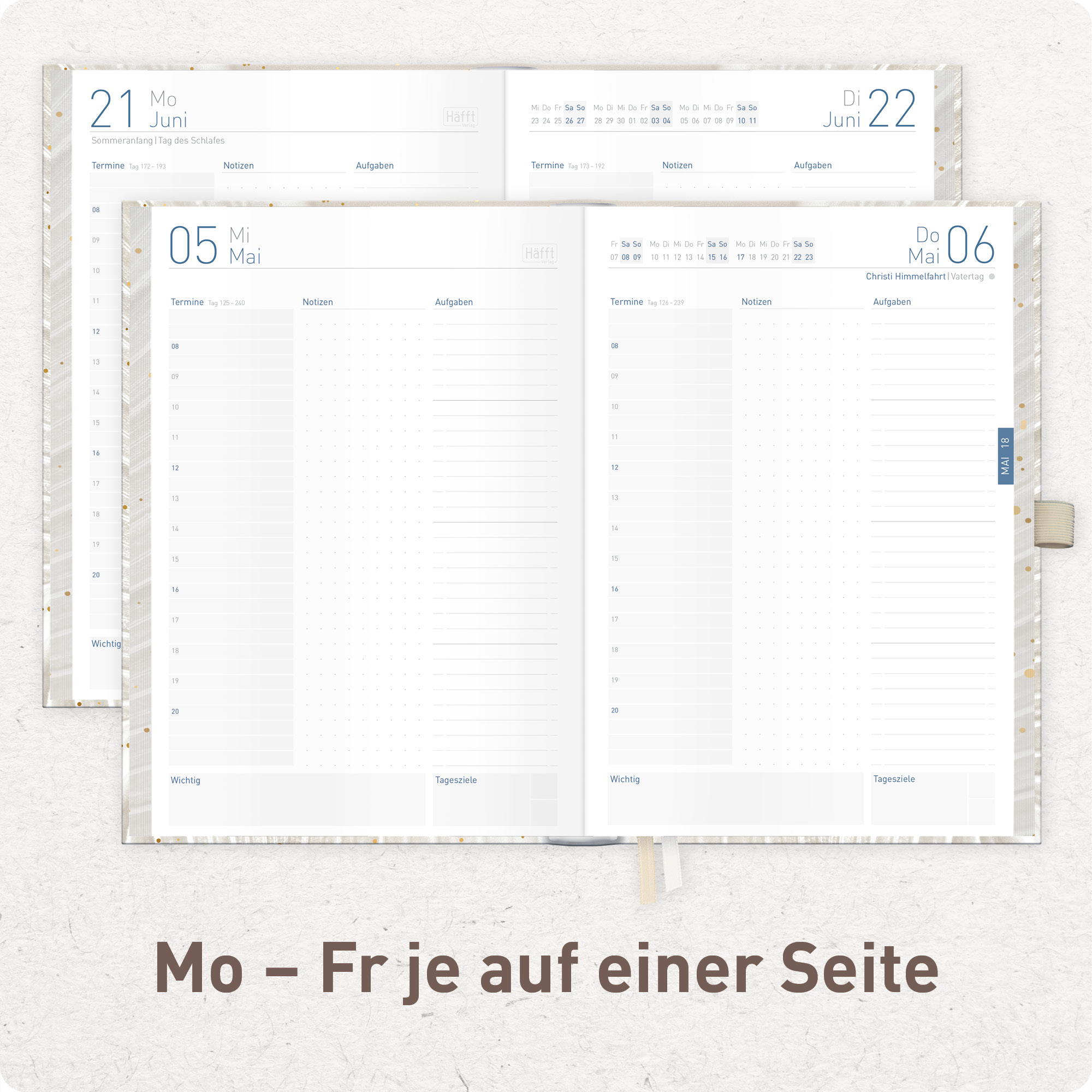 Artikelbild 4 des Artikels “Organizer Day by Day Deluxe A5 2027 [Sparkling Leaf] “
