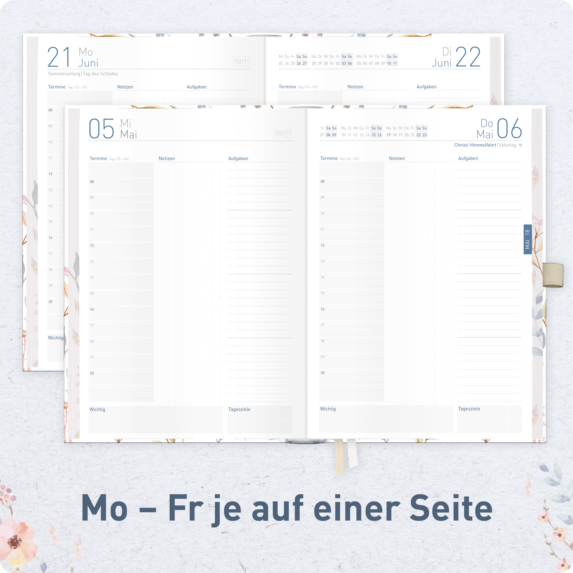 Artikelbild 4 des Artikels “Organizer Day by Day Deluxe A5 [Sweet Flowers] “