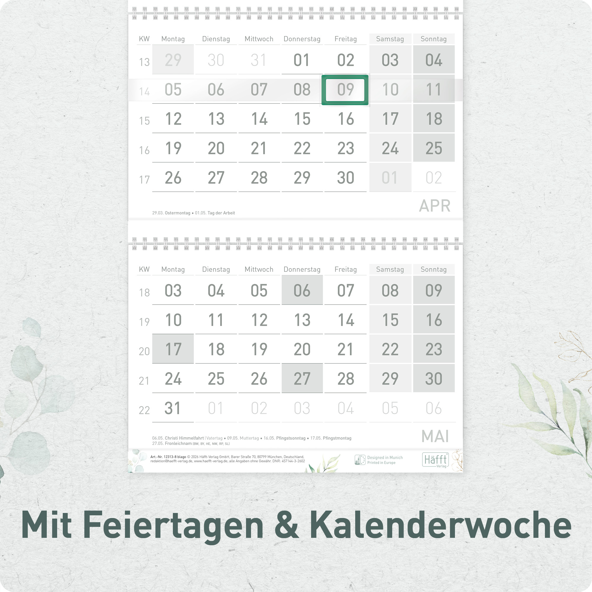 Artikelbild 4 des Artikels “3-Monatskalender 2027 [Blattgold] “