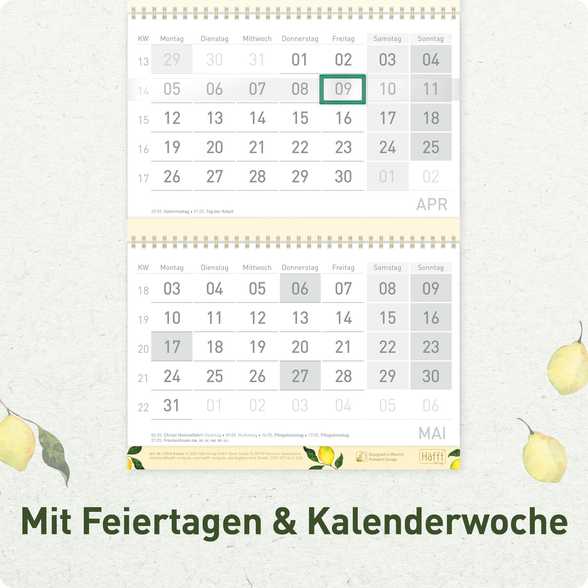 Artikelbild 4 des Artikels “3-Monatskalender 2027 [Lemon Times] “
