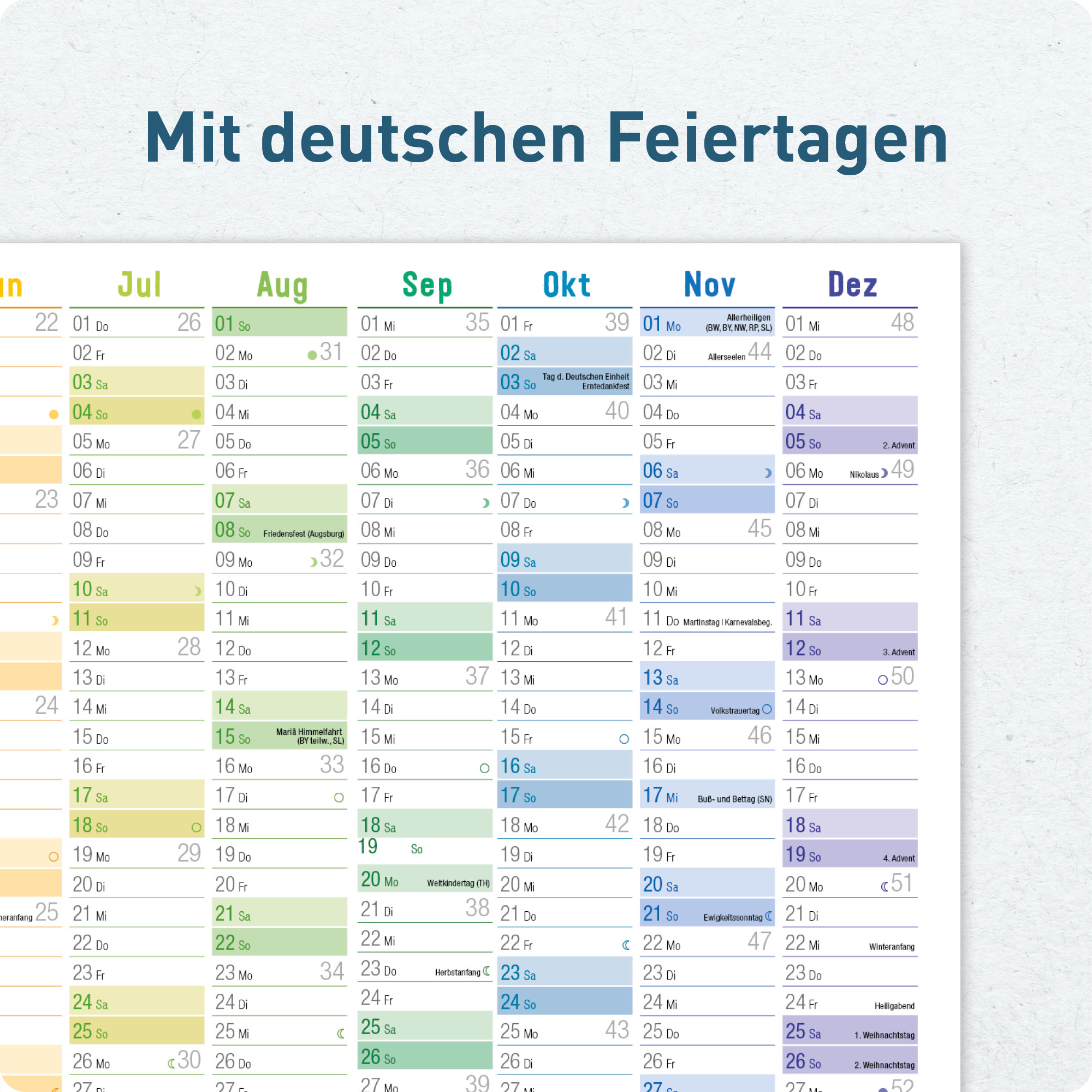 Artikelbild 4 des Artikels “Wandkalender A3 2027 quer [Rainbow] “