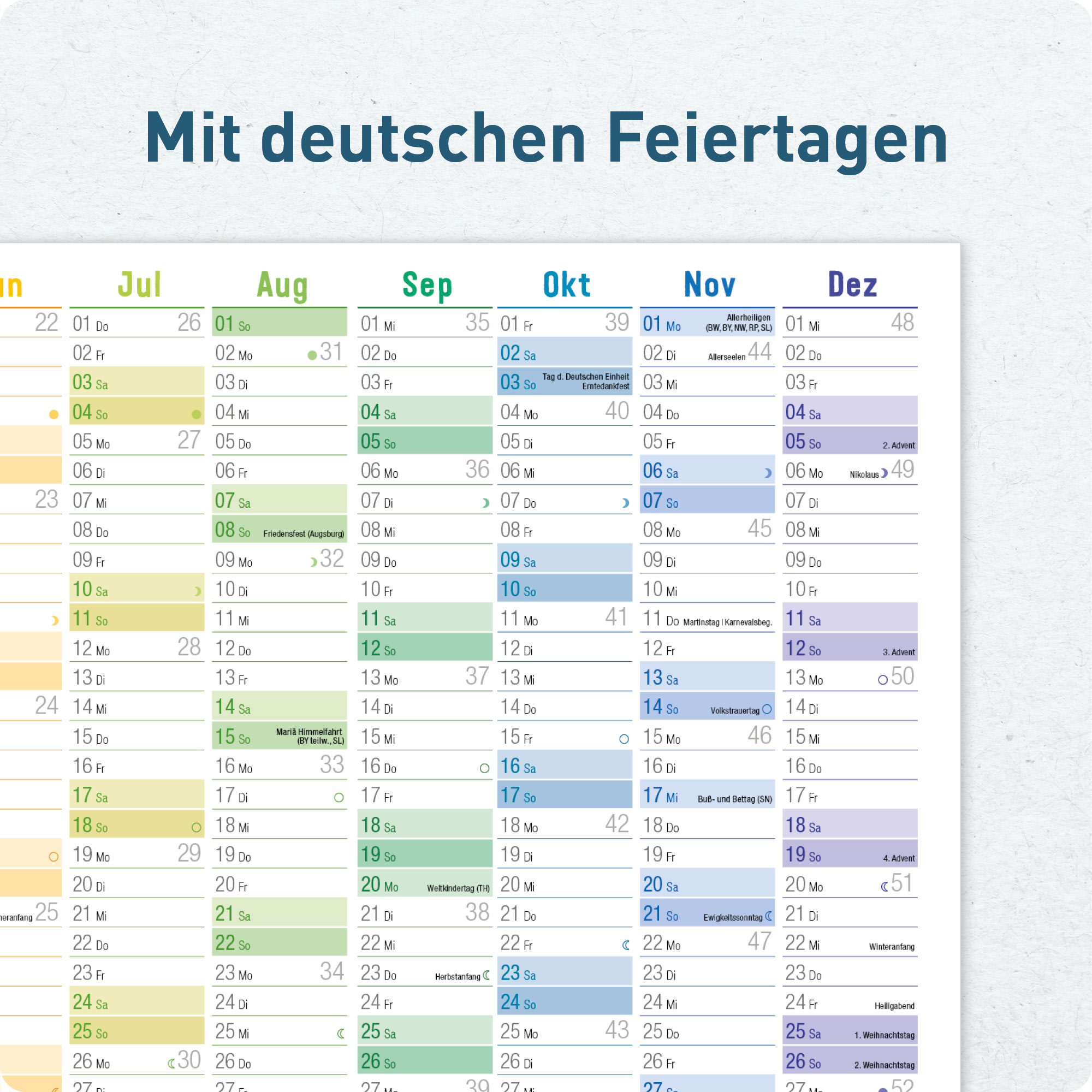 Artikelbild 4 des Artikels “Wandkalender A3 2027 quer [Rainbow] “
