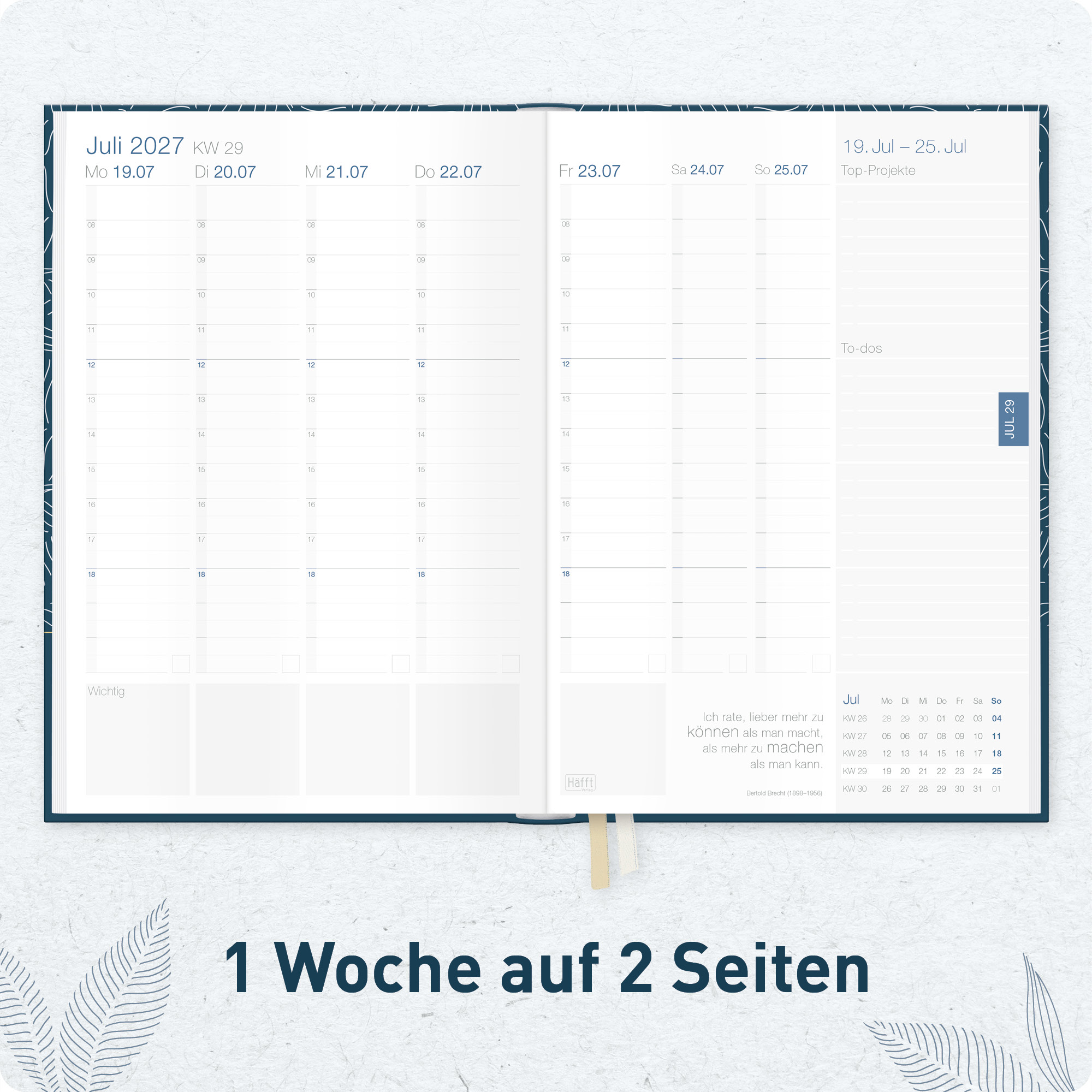 Artikelbild 4 des Artikels “Business-Timer A5 2027 [Fine Leaves blue] “