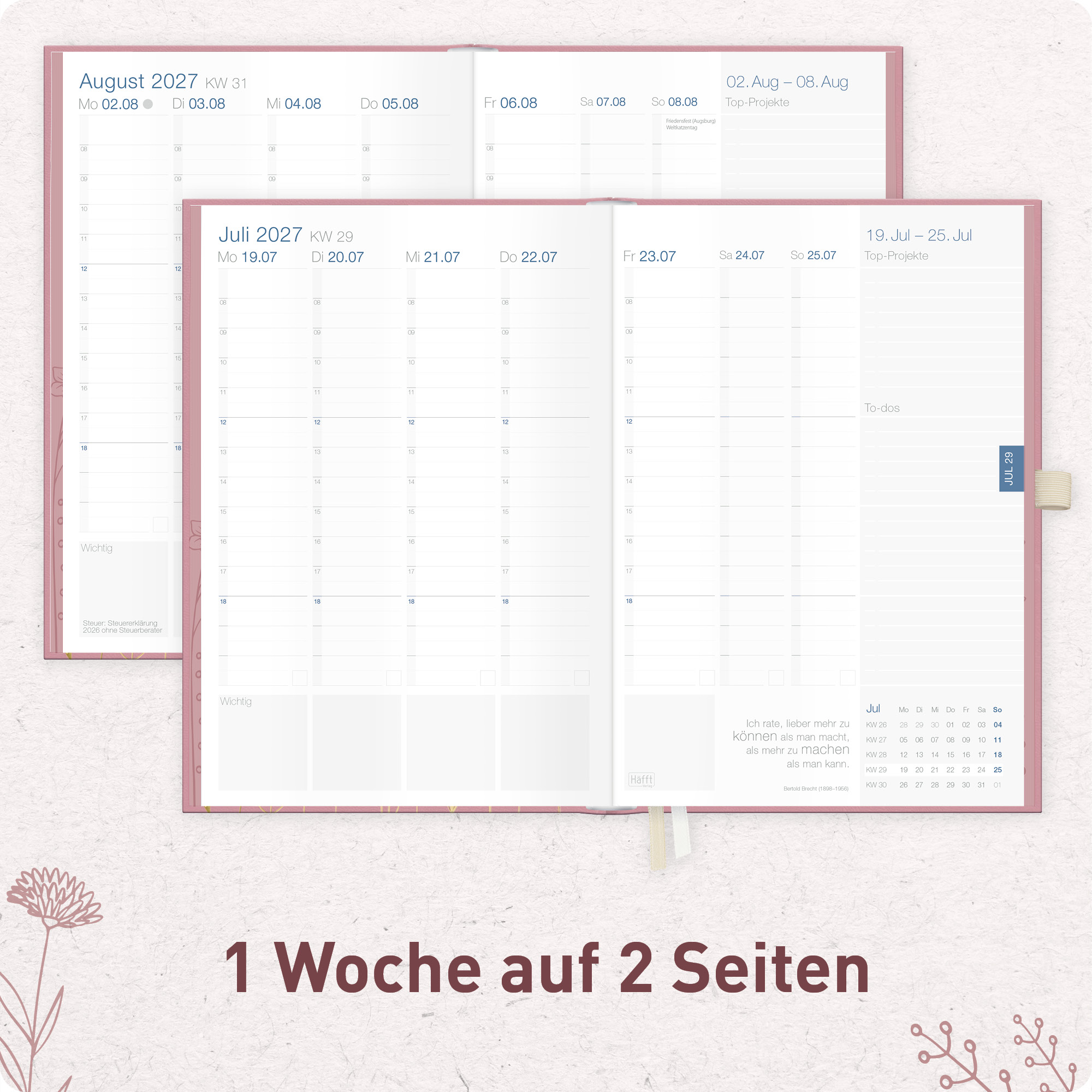 Artikelbild 4 des Artikels “Business-Timer Deluxe A5 2027 [Fine Flowers rosé] “