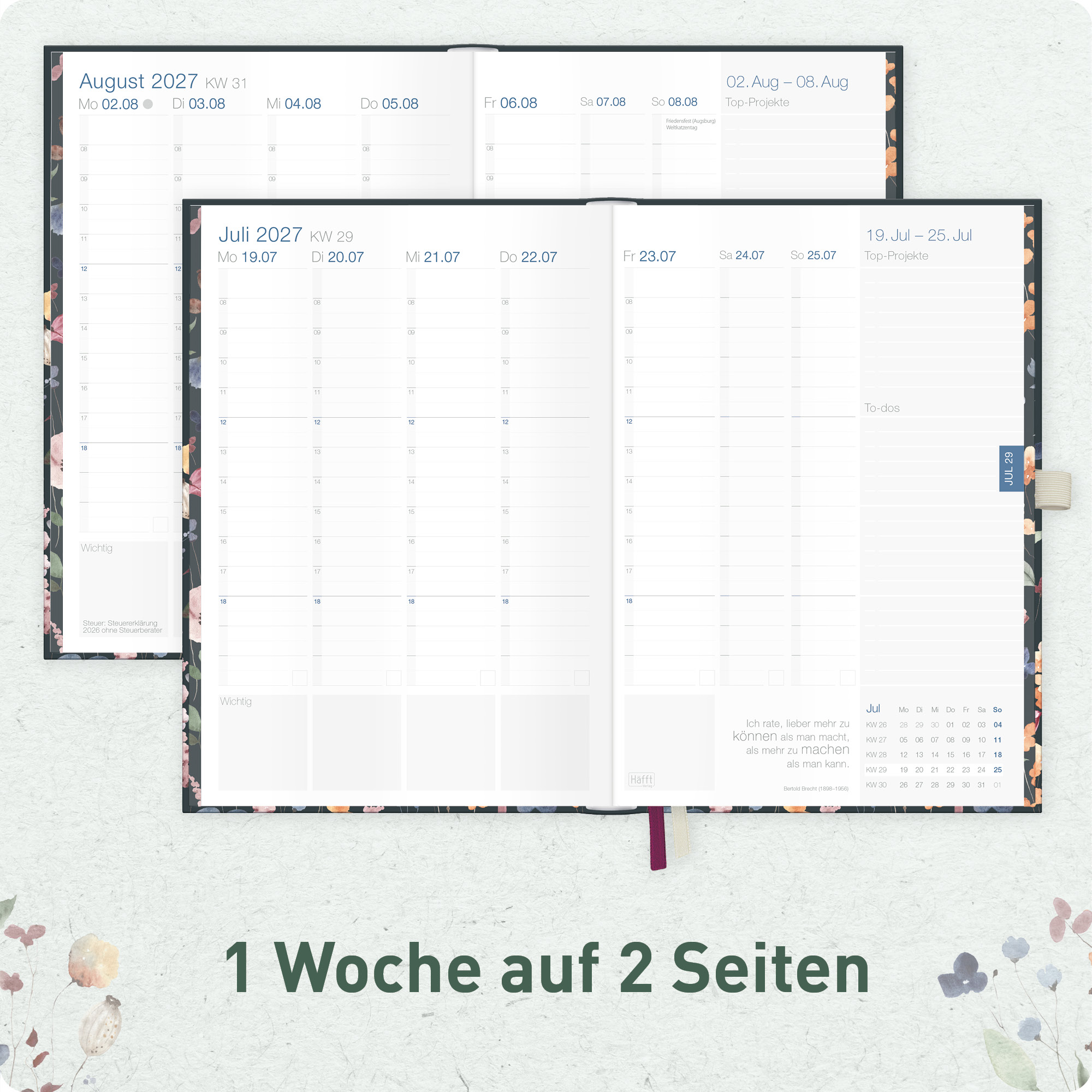 Artikelbild 4 des Artikels “Business-Timer Deluxe A5 2027 [Flower Inspiration] “