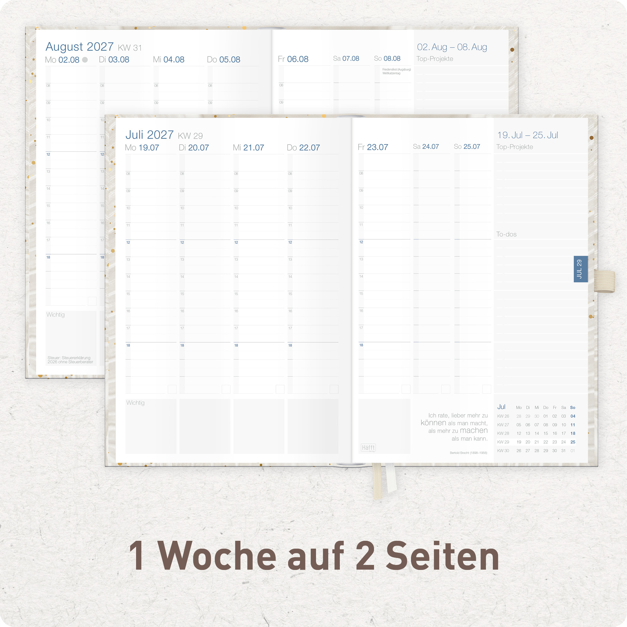 Artikelbild 4 des Artikels “Business-Timer Deluxe A5 2027 [Sparkling Leaf] “