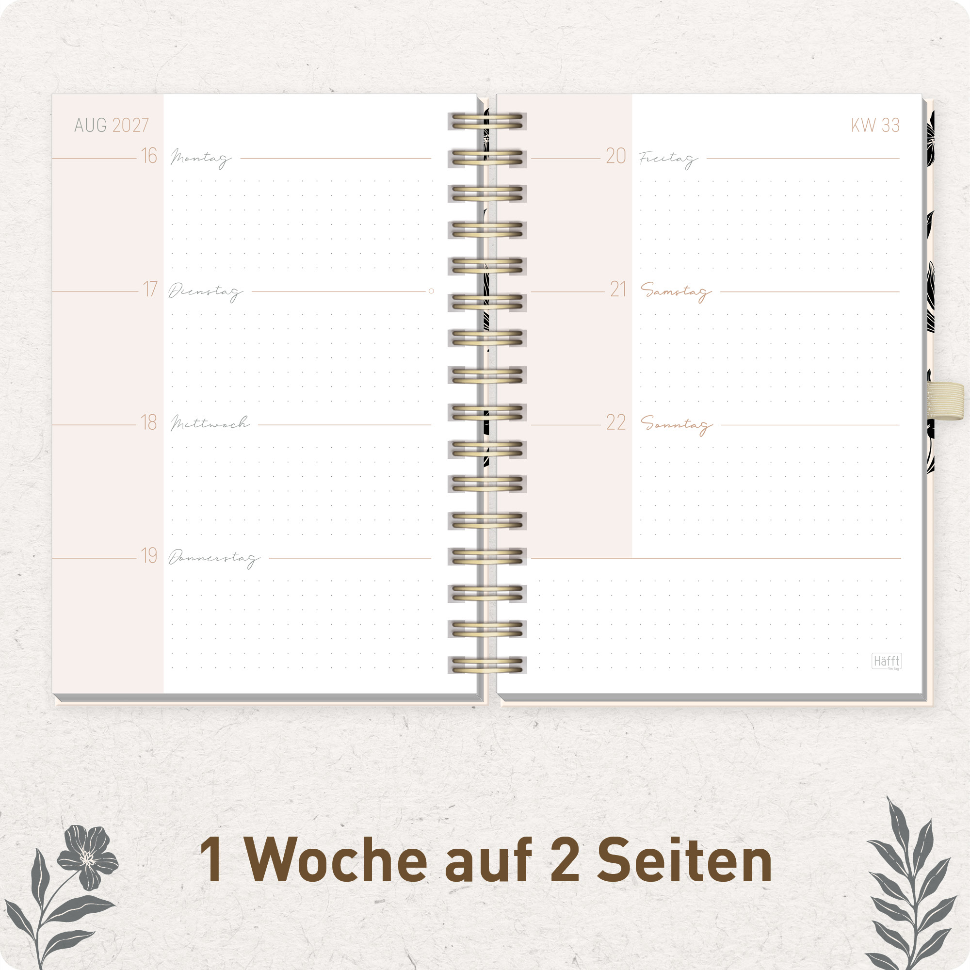 Artikelbild 4 des Artikels “Lieblings-Timer Deluxe A5 2027 [Black Flower] “