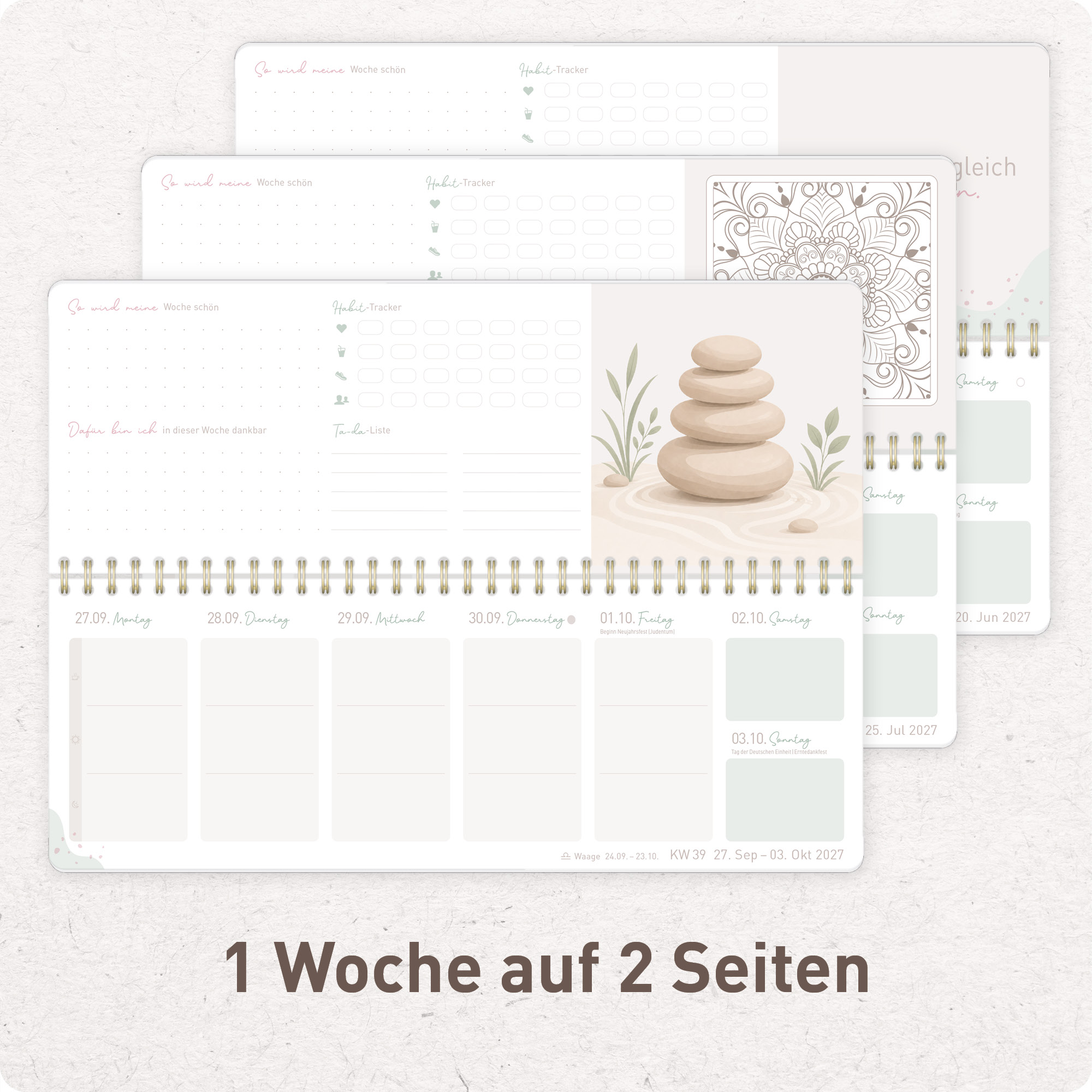 Artikelbild 4 des Artikels “Wochen-Tischkalender 2027 quer Achtsamkeitskalender [Neue Wege] “
