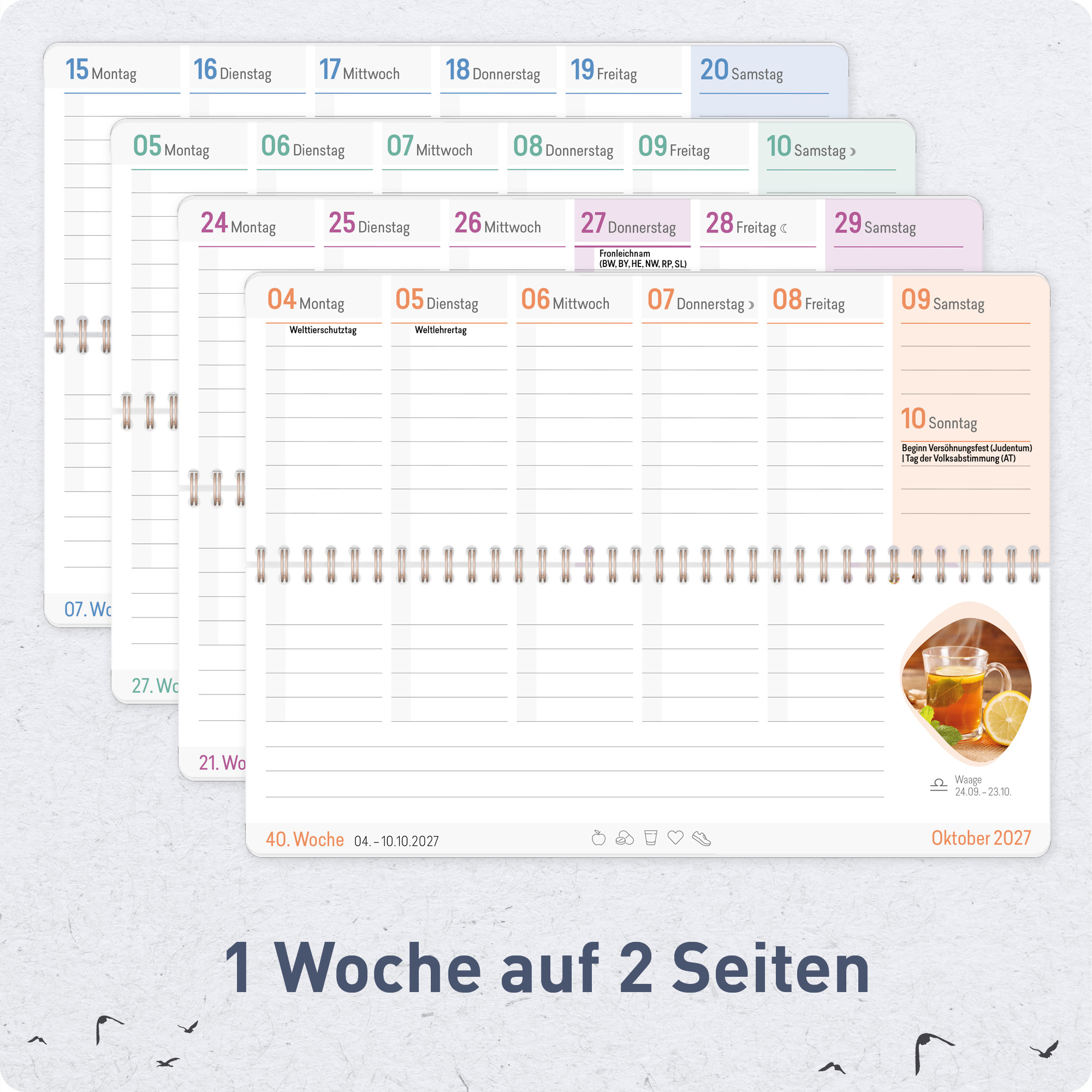 Artikelbild 4 des Artikels “Wochen-Tischkalender 2027 Großdruckkalender quer [Leuchtturm] “
