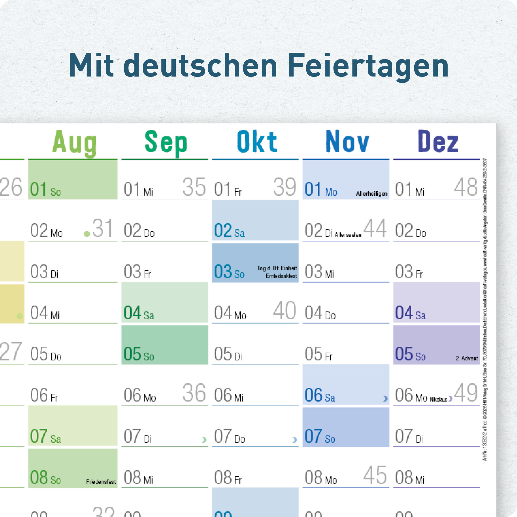 Artikelbild 4 des Artikels “XXL Wandkalender 2027 A1+ Hochformat [Rainbow] “
