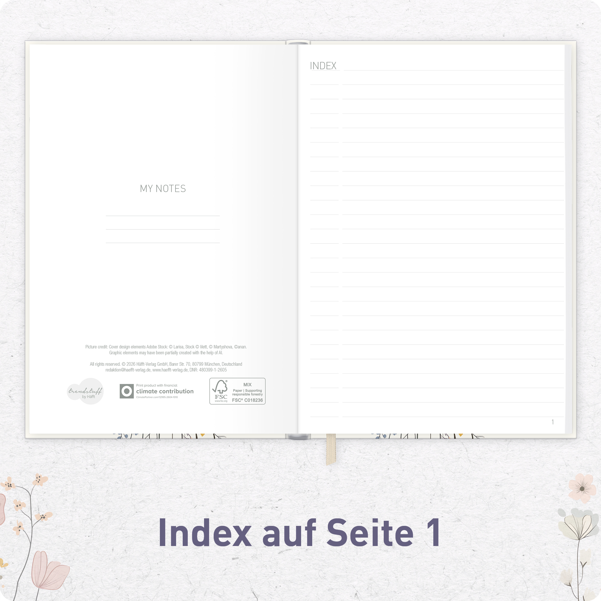 Artikelbild 4 des Artikels “Trendstuff Notizbuch A5 liniert [Flower Joy] “