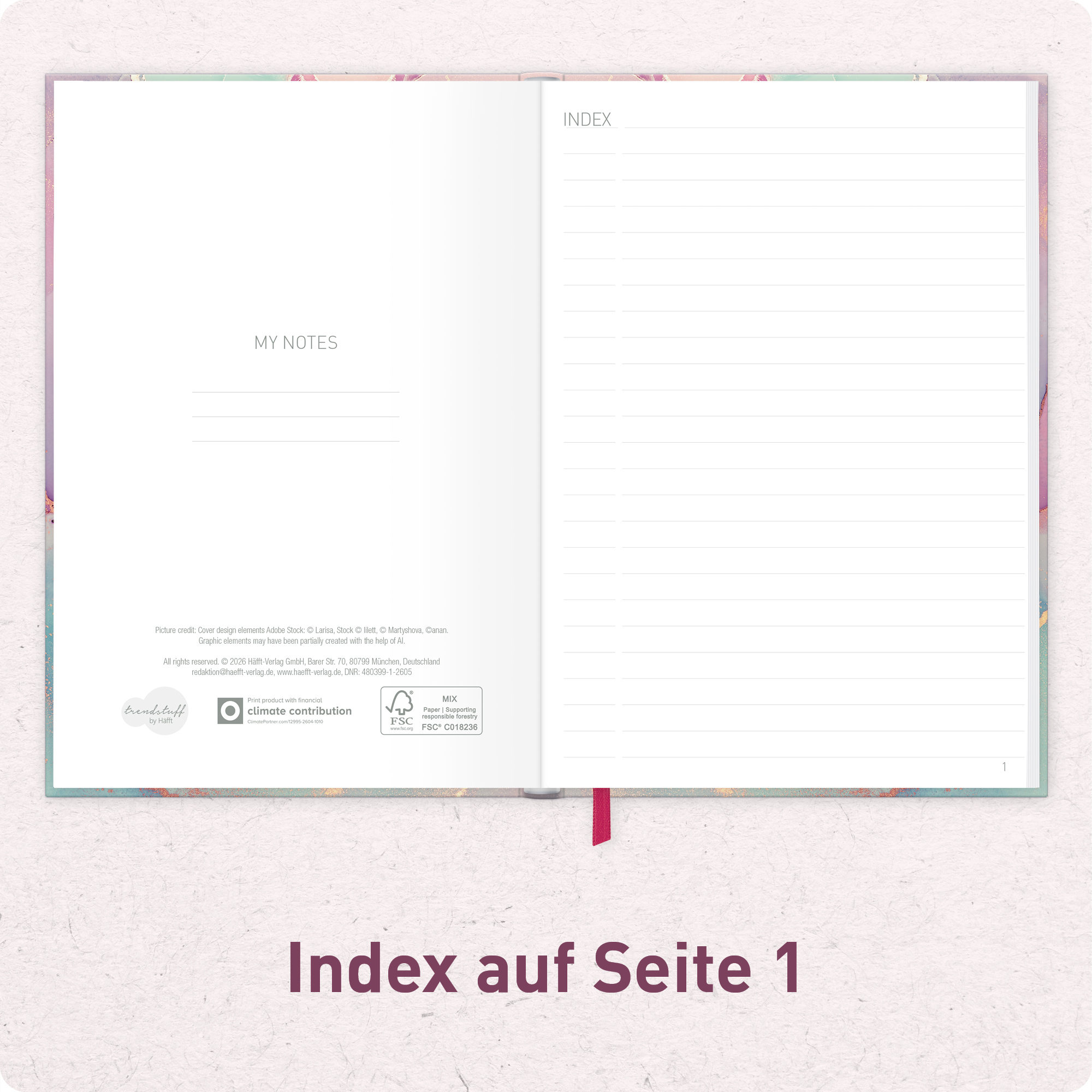 Artikelbild 4 des Artikels “Trendstuff Notizbuch A5 liniert [Silky Pink] “