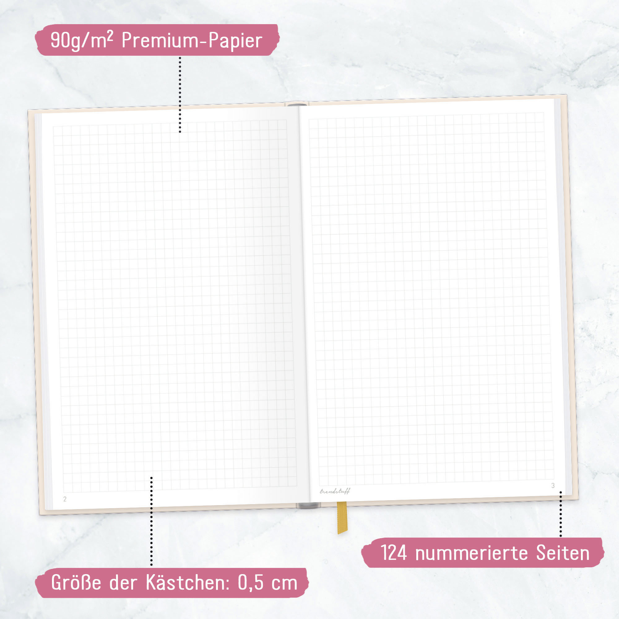 Artikelbild 4 des Artikels “Notizbuch kariert A5 